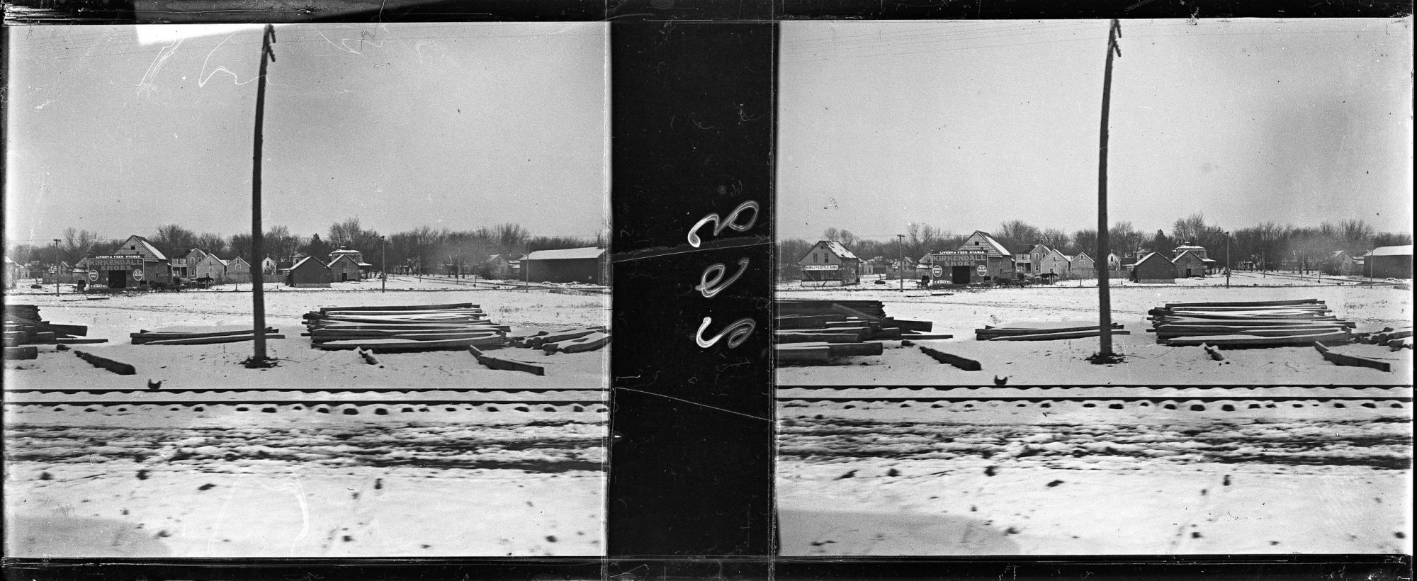 Image représentant Paysage enneigé vu du train