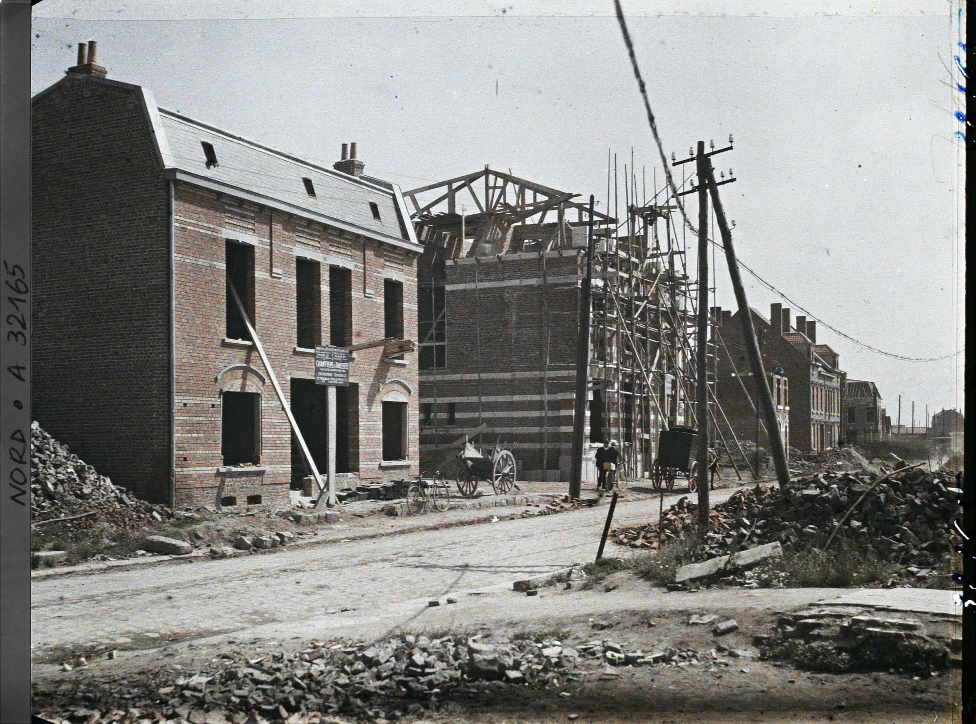 Image représentant France, La Bassée, Reconstructions rue de Lille