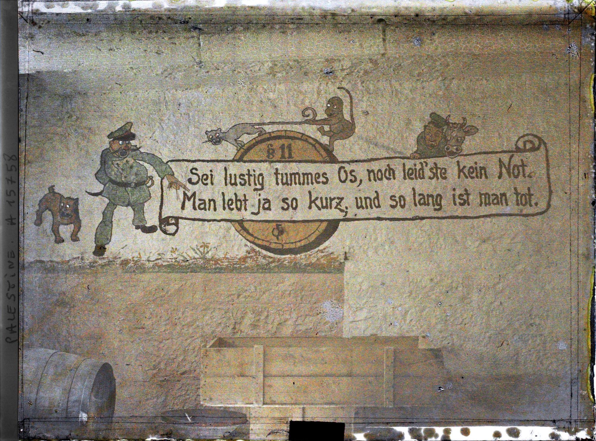 Image représentant Fresque sur un mur du cellier de l'Ecole de La Salle (ou Frères des Ecoles chrétiennes)