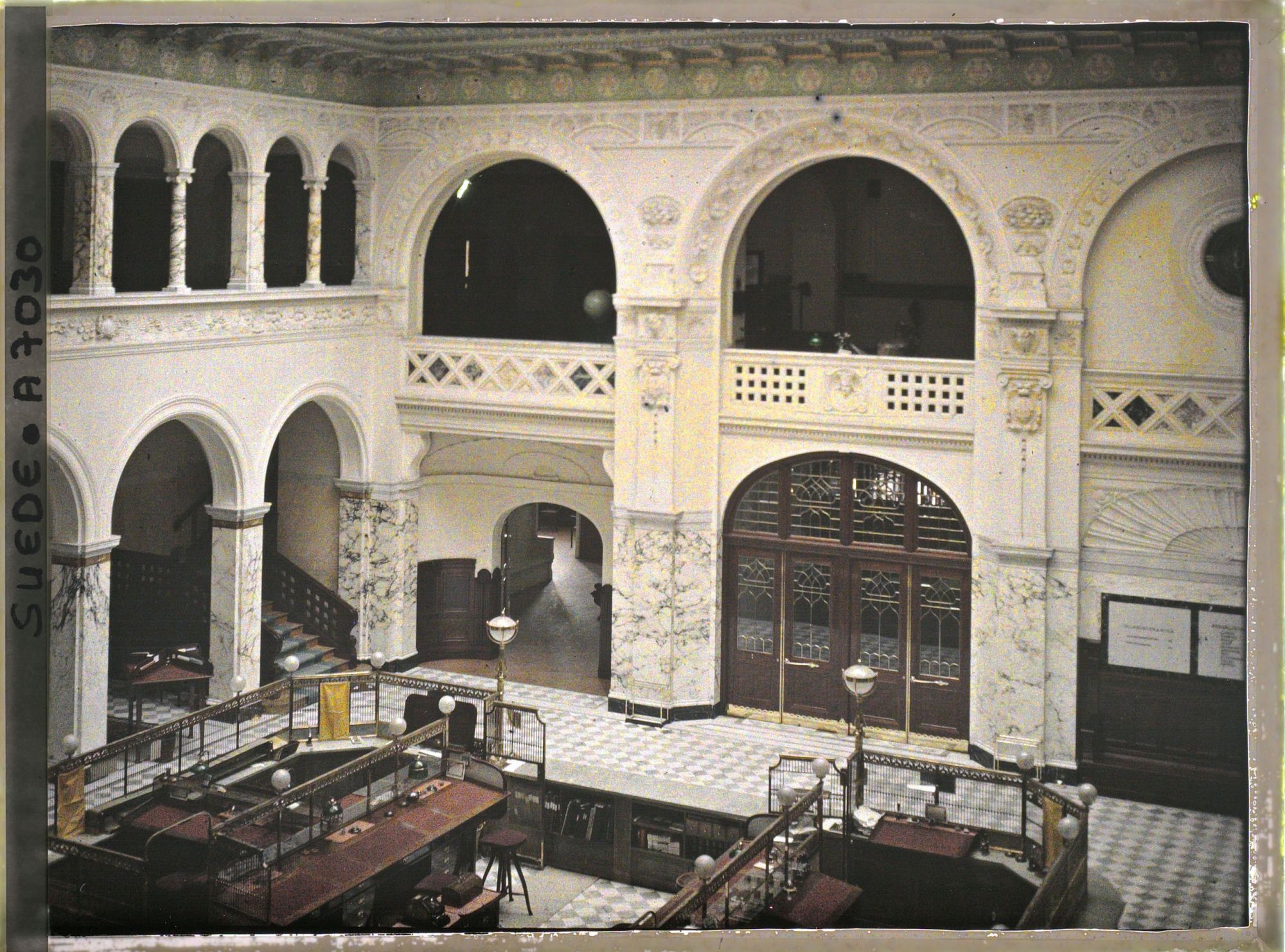 Image représentant Hall d'accueil et guichets de la Banque de Suède