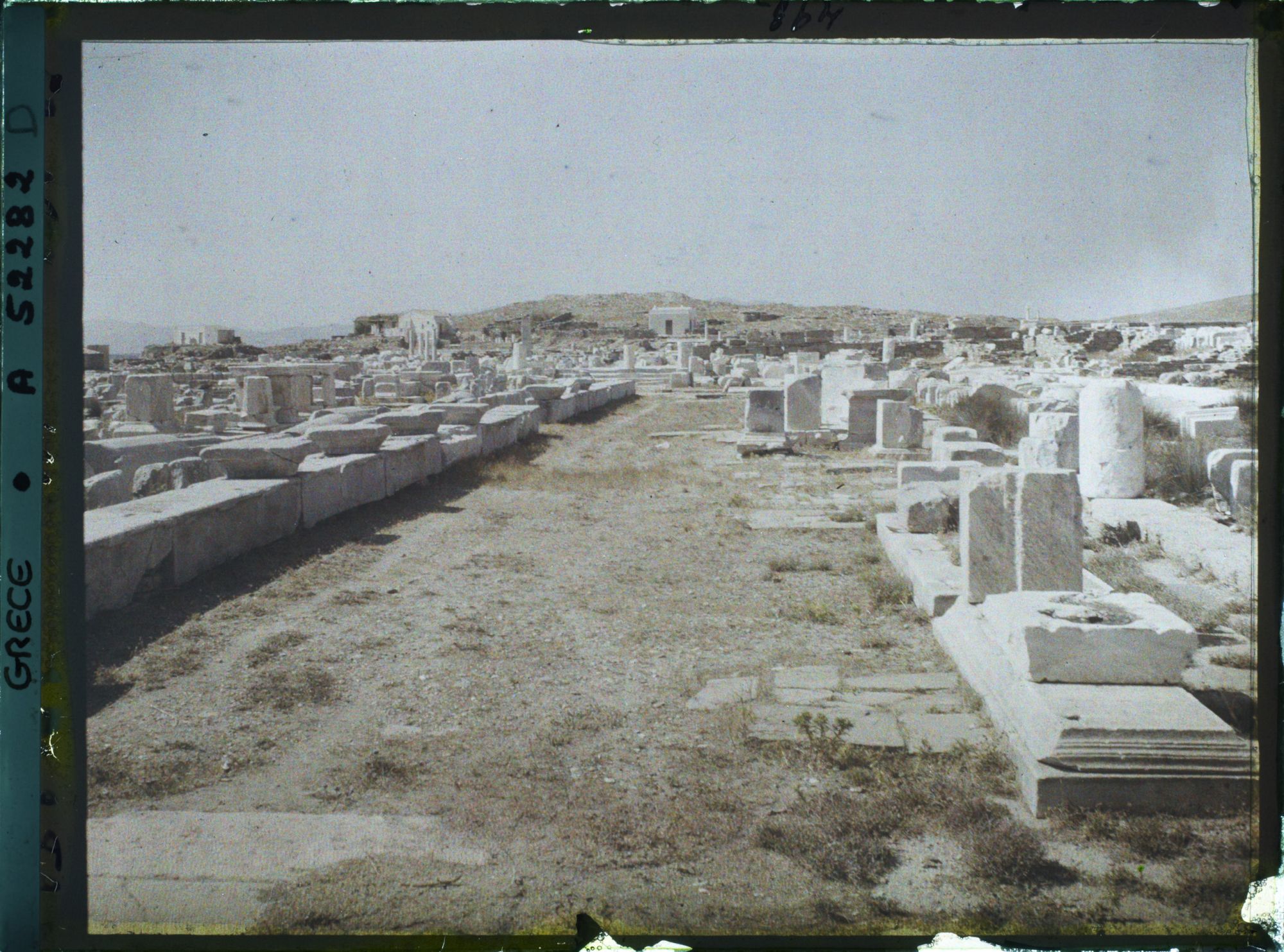 Image représentant Quartier du Hieron (sanctuaire) d'Apollon, l'avenue des Processions conduisant au Hieron (direction nord)