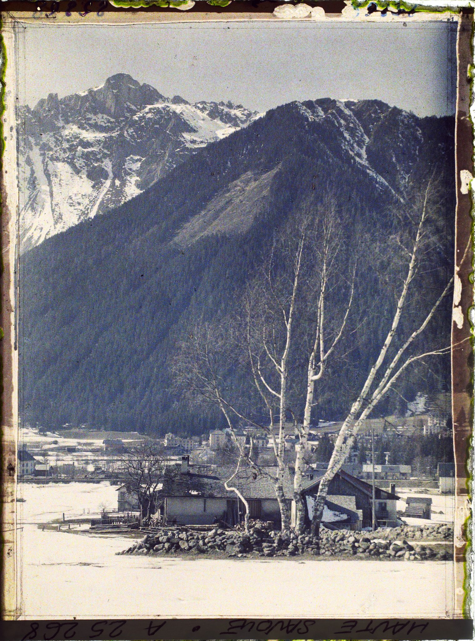 Image représentant Mouilles, Vallée de Chamonix, Paysage Alpestre ; vue du Village des Mouilles et le Brévent