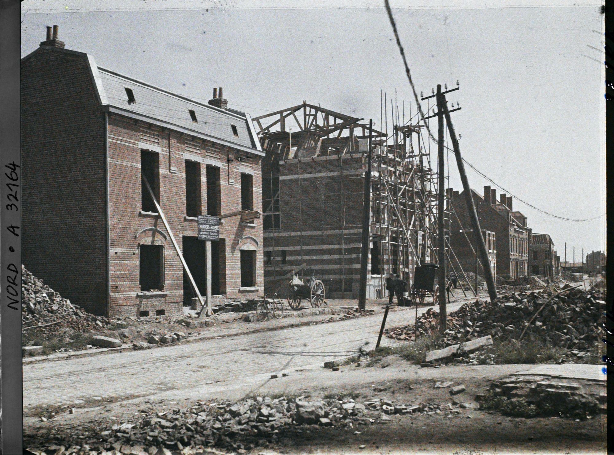 Image représentant France, La Bassée, Reconstructions rue de Lille