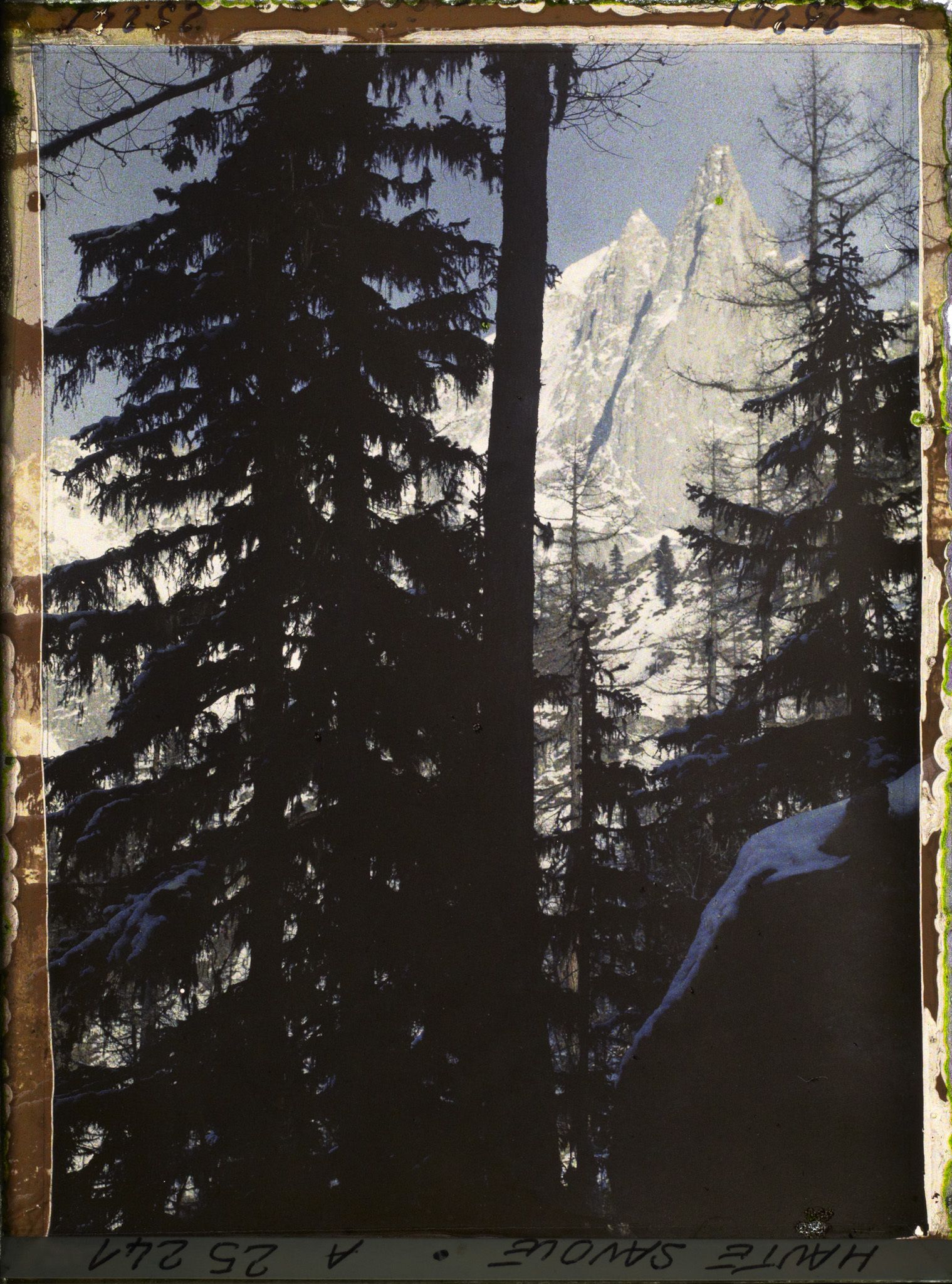 Image représentant France Les Alpes, La mer de Glace, L'Aiguille du Dru vue des pentes du Charmoz