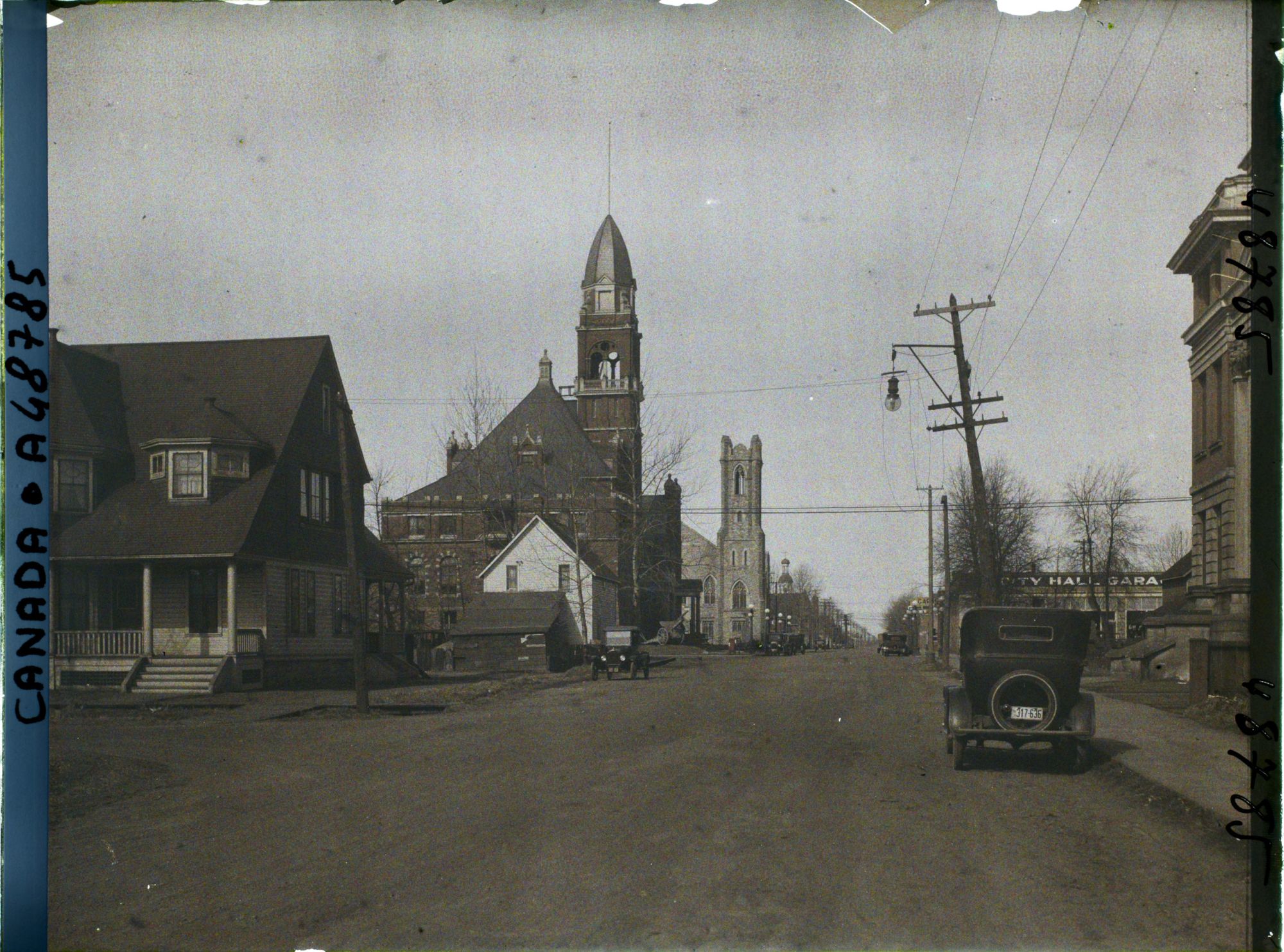 Image représentant Canada, Fort William, Donald Street, Eglise protestante et H. de Ville