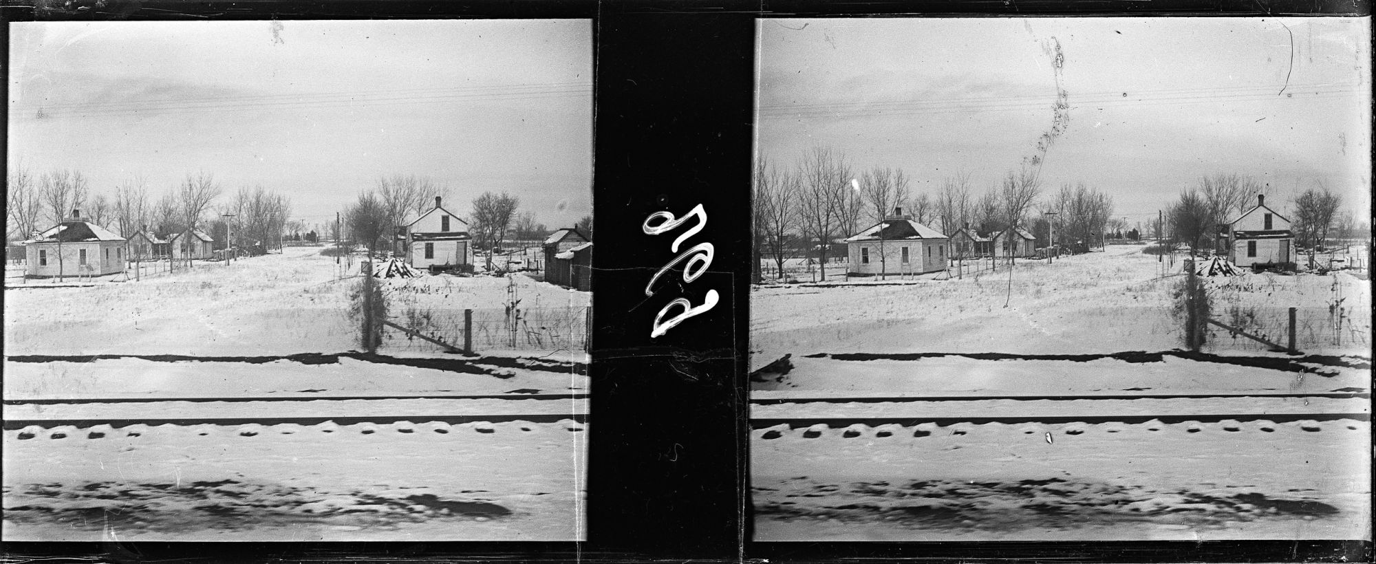 Image représentant Paysage enneigé vu du train