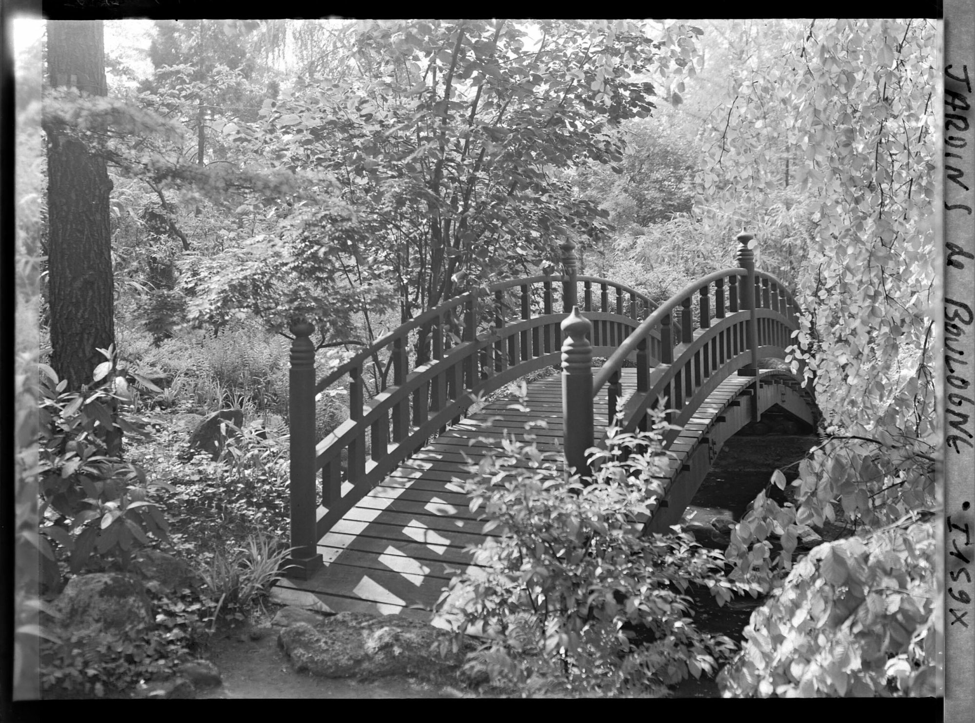 Image représentant Pont rouge du " sanctuaire japonais " blotti dans son environnement arboré