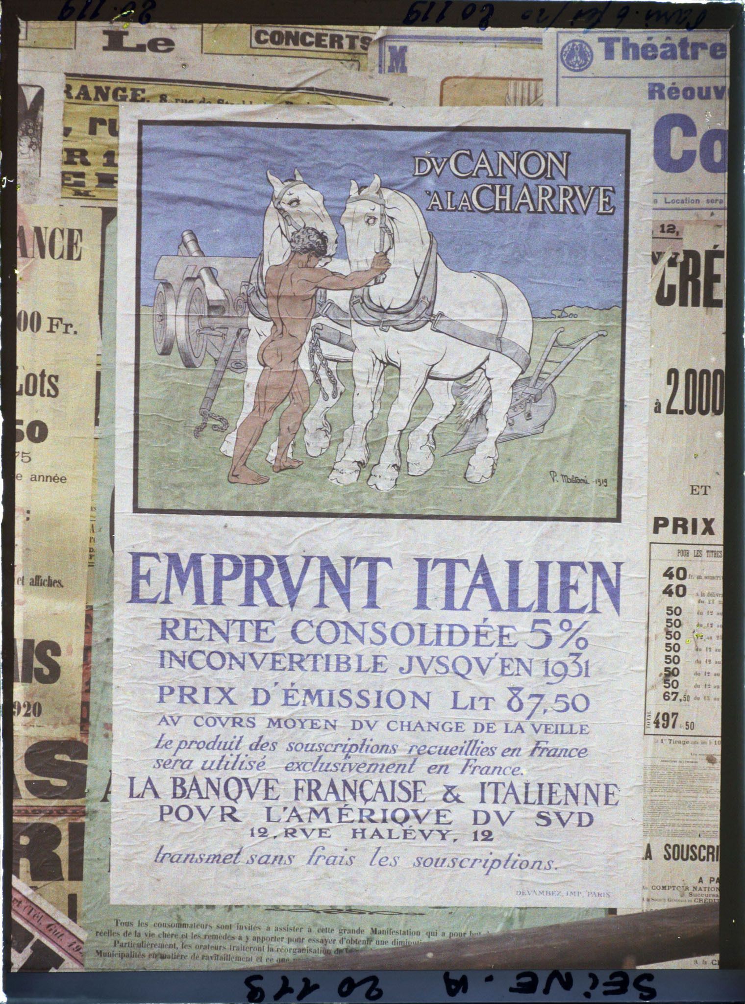 Image représentant Affiche de l'emprunt italien