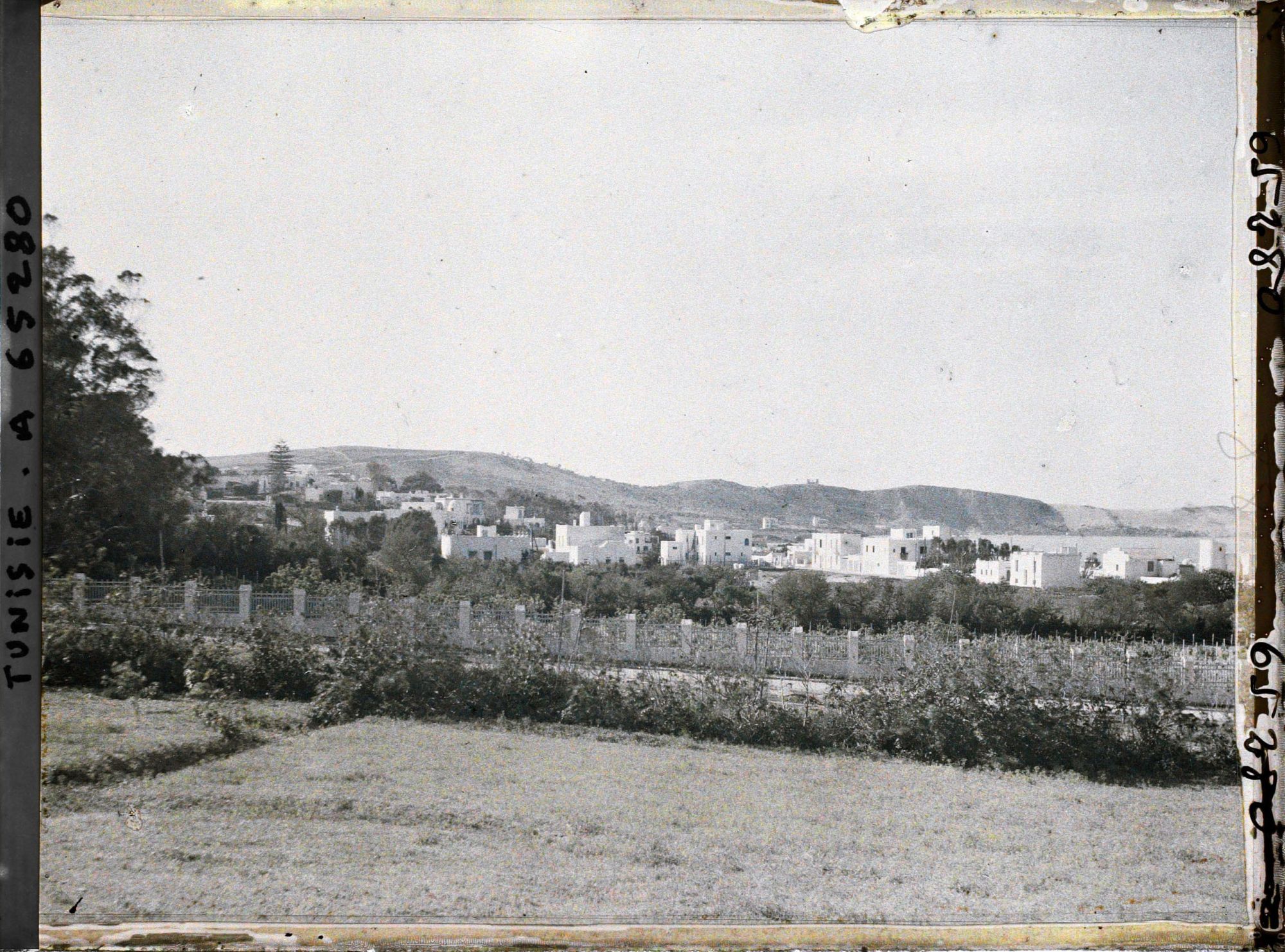 Image représentant Les villas de la station, vues probablement depuis le jardin du palais beylical