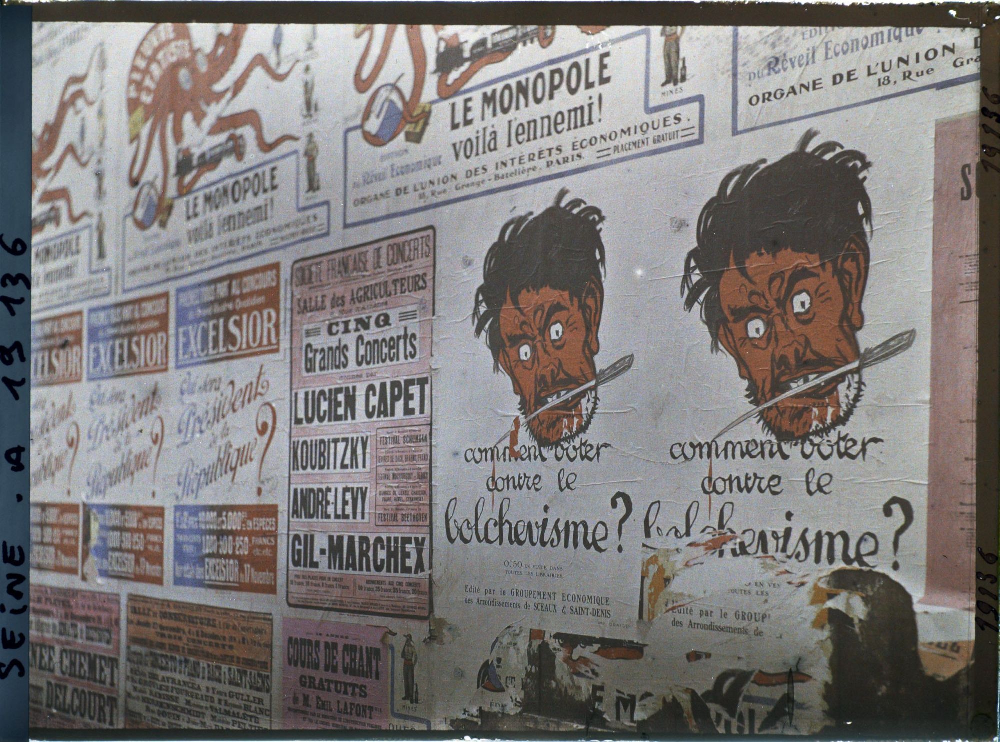 Image représentant Affiche contre le bolchevisme pour les élections législatives de novembre 1919