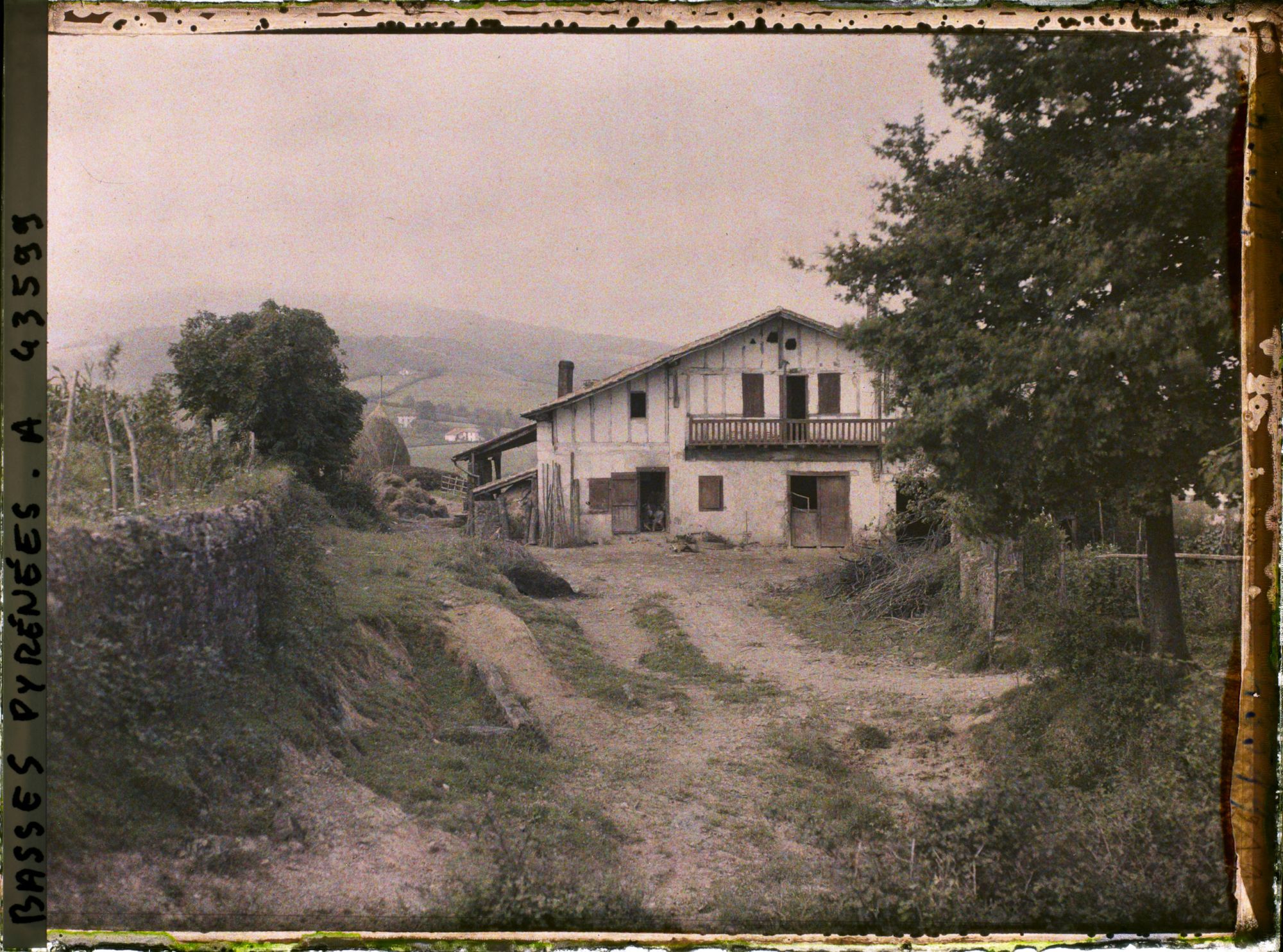 Image représentant France, Espelette, Une ferme à Espelette