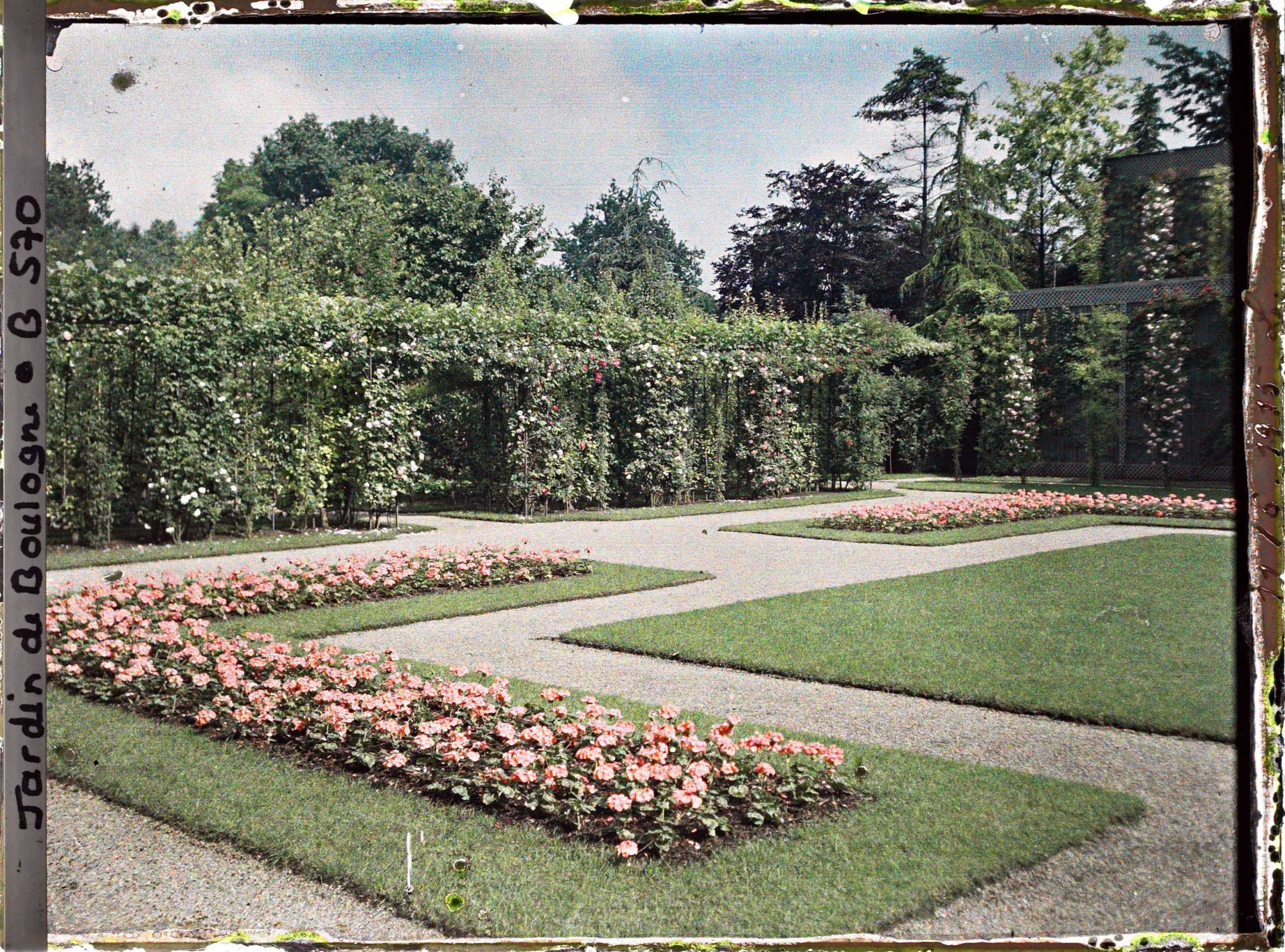 Image représentant Partie du jardin français proche du verger-roseraie, vue en direction de la serre