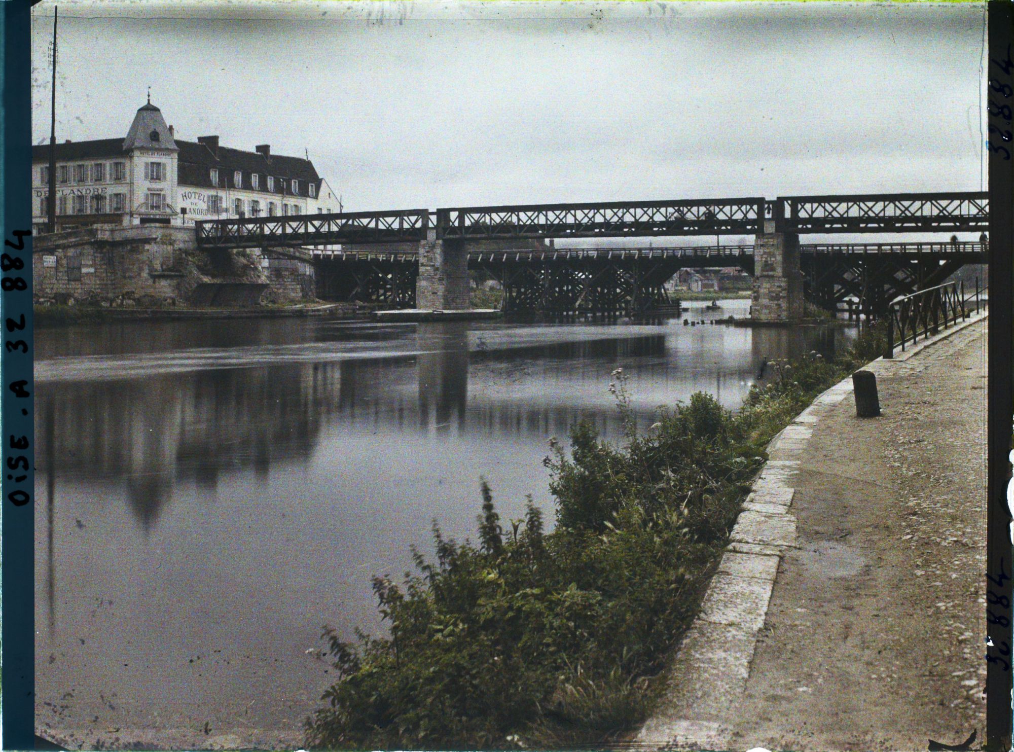 Image représentant France, Compiègne, Pont provisoire sur l'Oise