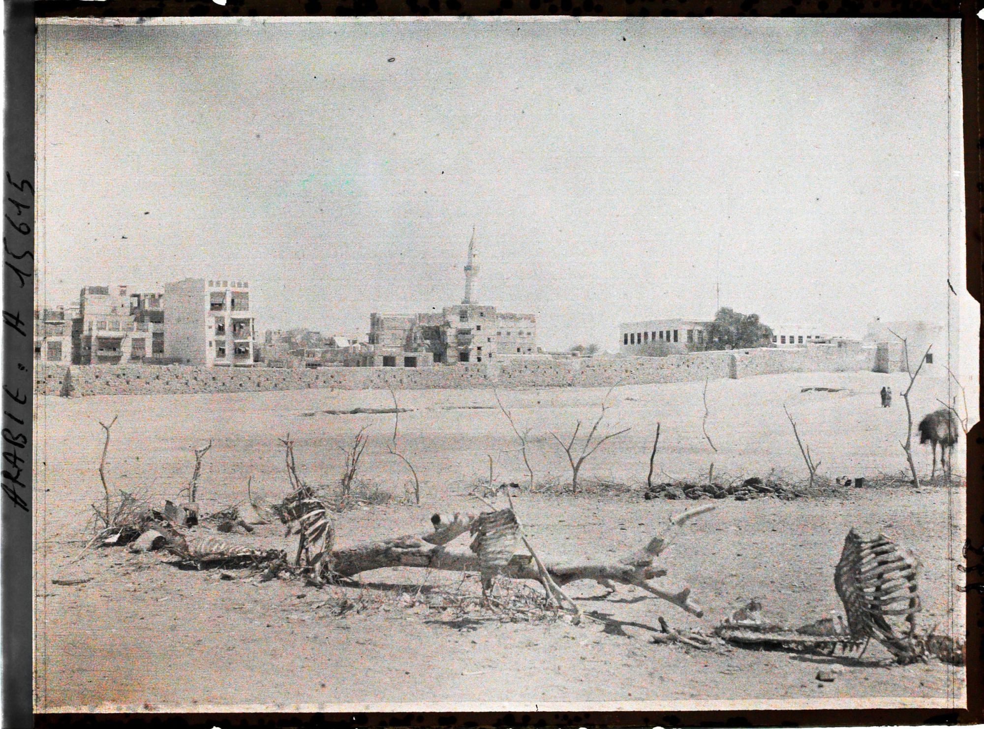 Image représentant Au premier plan, petite enceinte d'une hutte du village de Nakatu