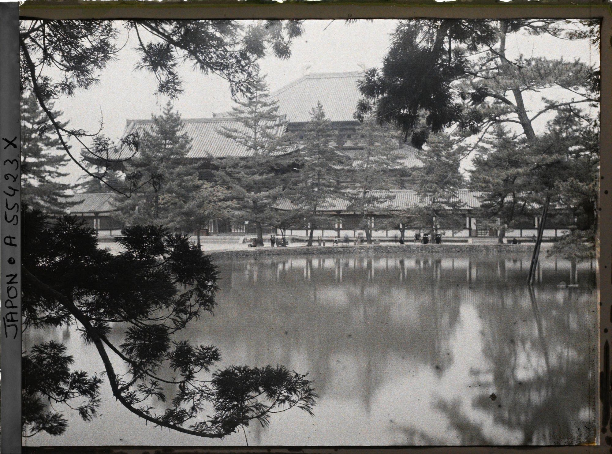 Image représentant Temple Tôdai-ji : vu du Kagami ike (étang du Miroir)