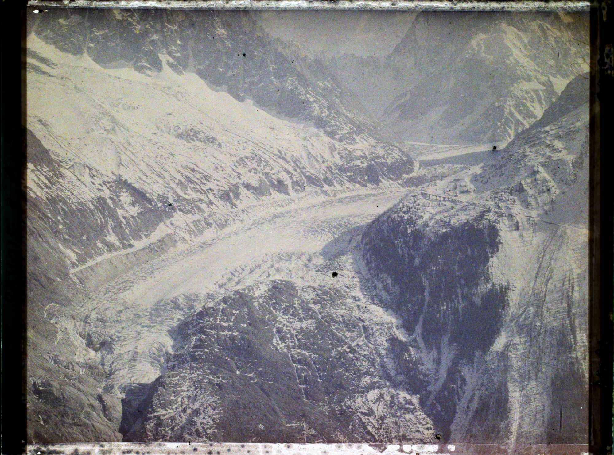 Image représentant France Les Alpes, Vue prise de la Flégère. La mer de Glace