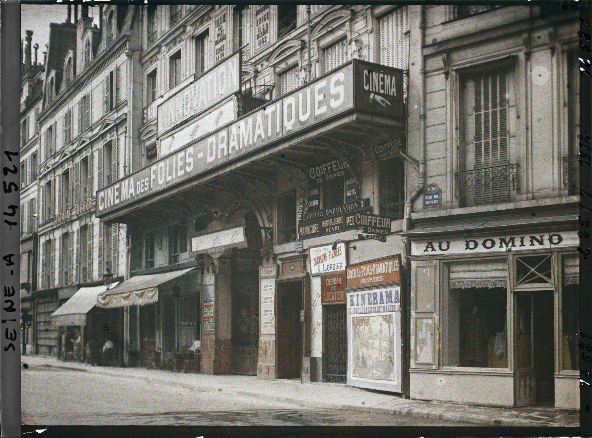 Image représentant Cinéma des Folies-Dramatiques, rue de Bondy (actuelle rue René-Boulanger)
