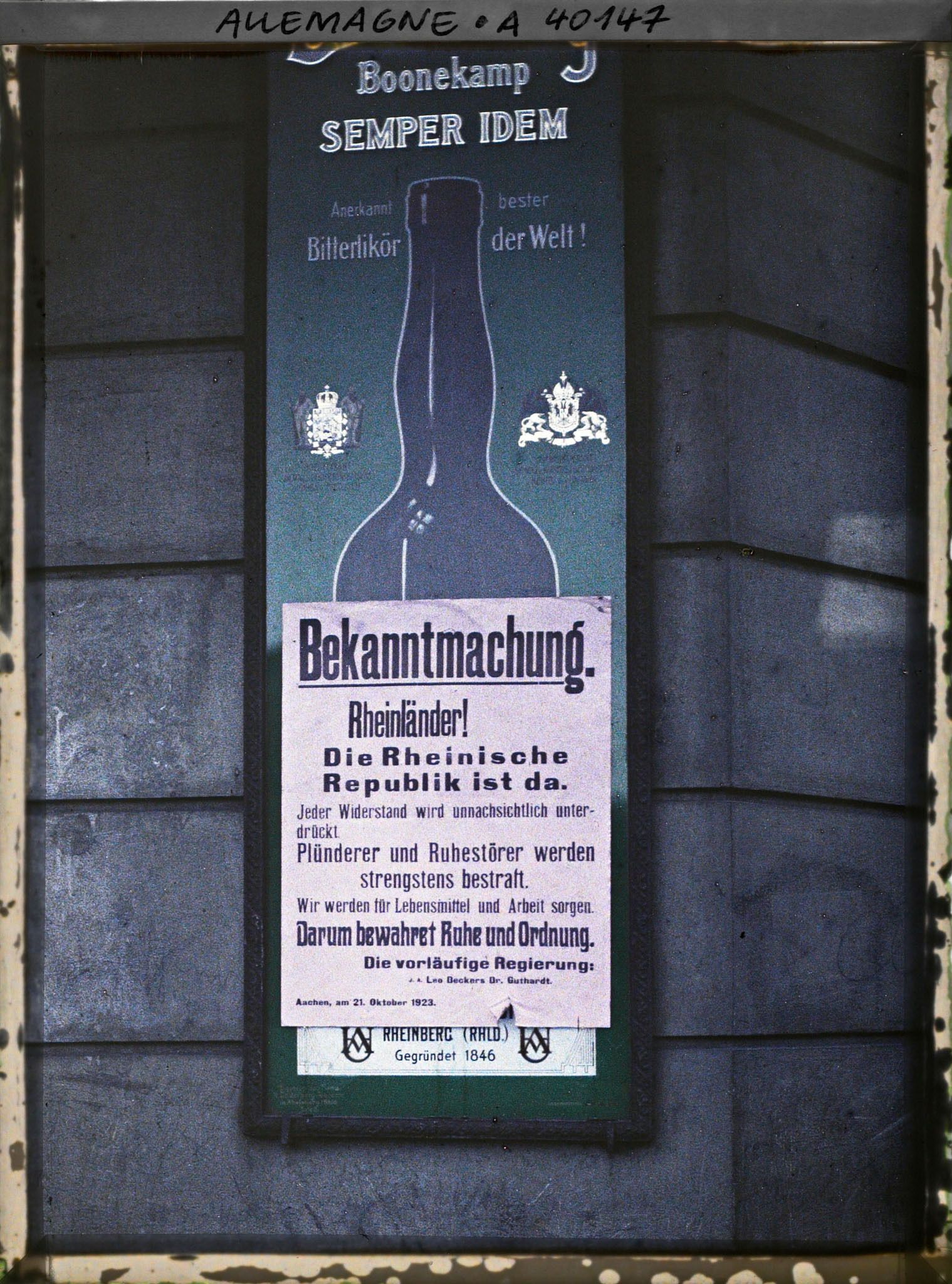 Image représentant Prusse, Duisbourg, Affiche de la proclamation