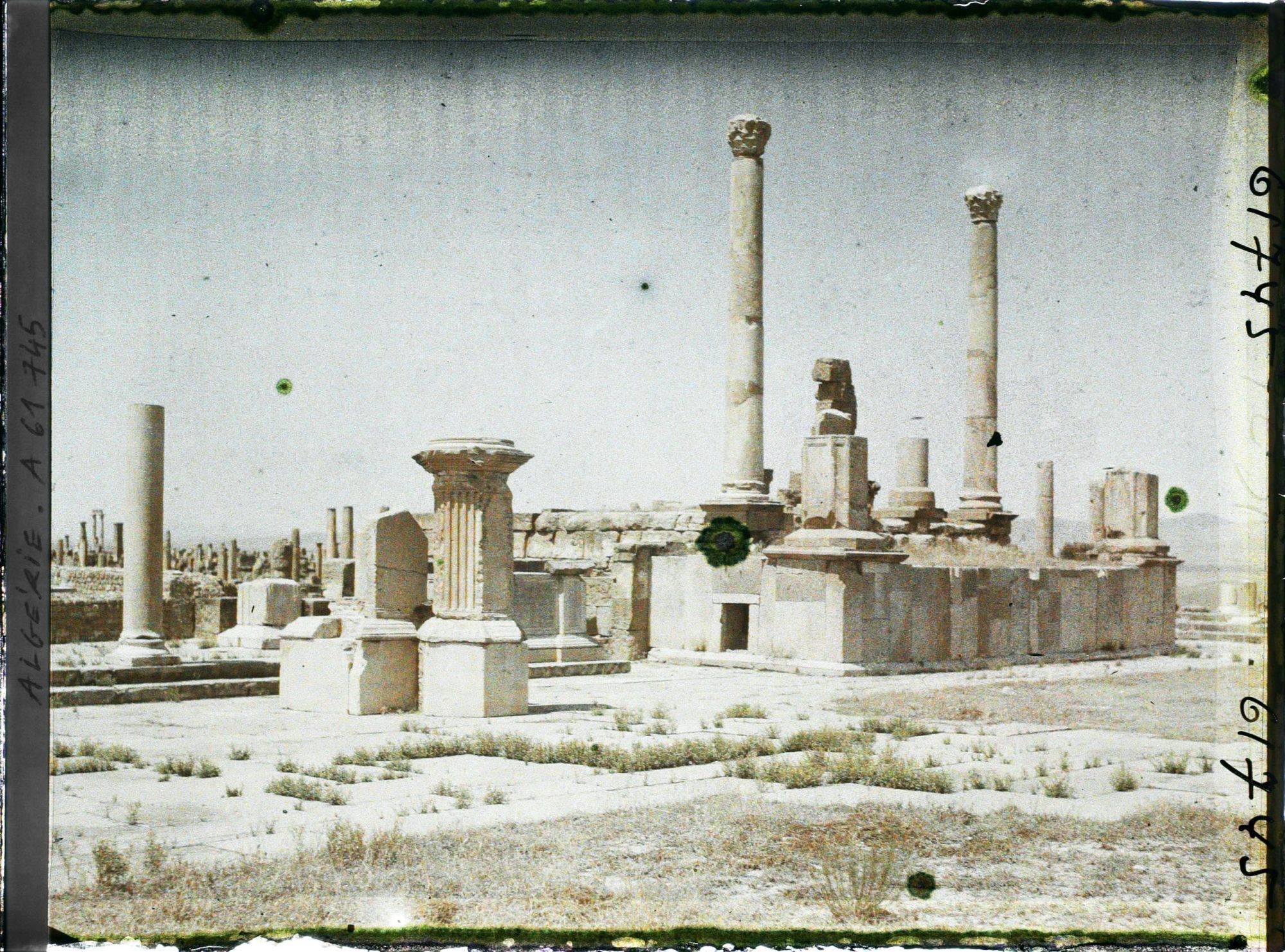 Image représentant Algérie, Timgad, Temple de la Victoire et Tribune aux harangues (rostra)