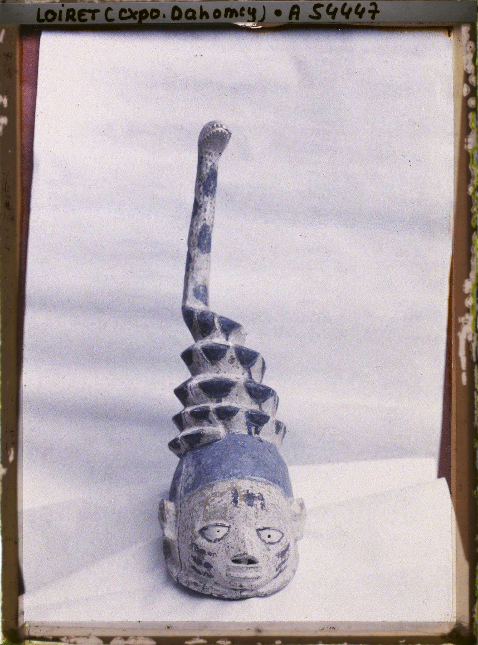 Image représentant Exposition d'art africain, masque au serpent dressé