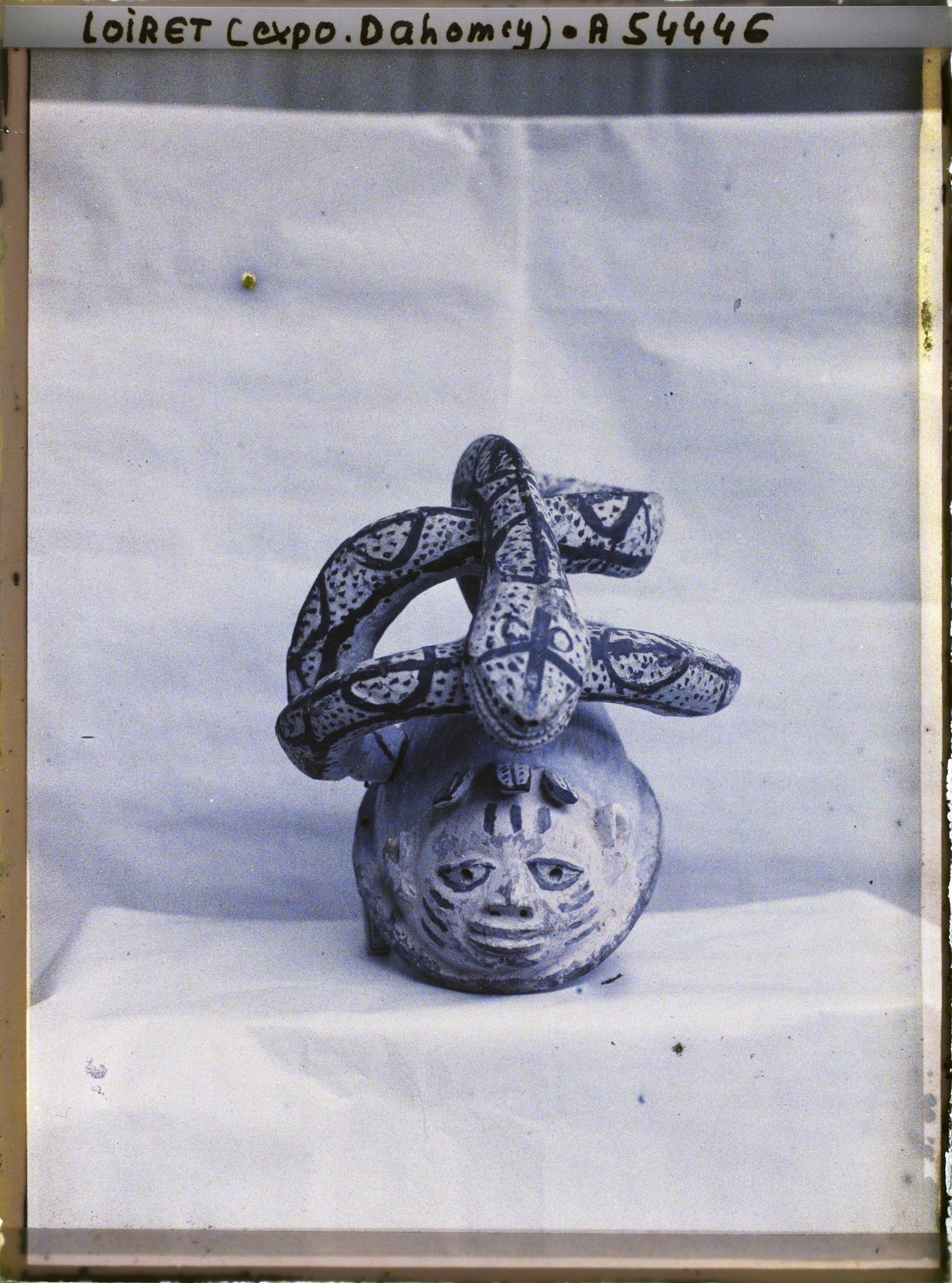 Image représentant Exposition d'art africain, masque au serpent