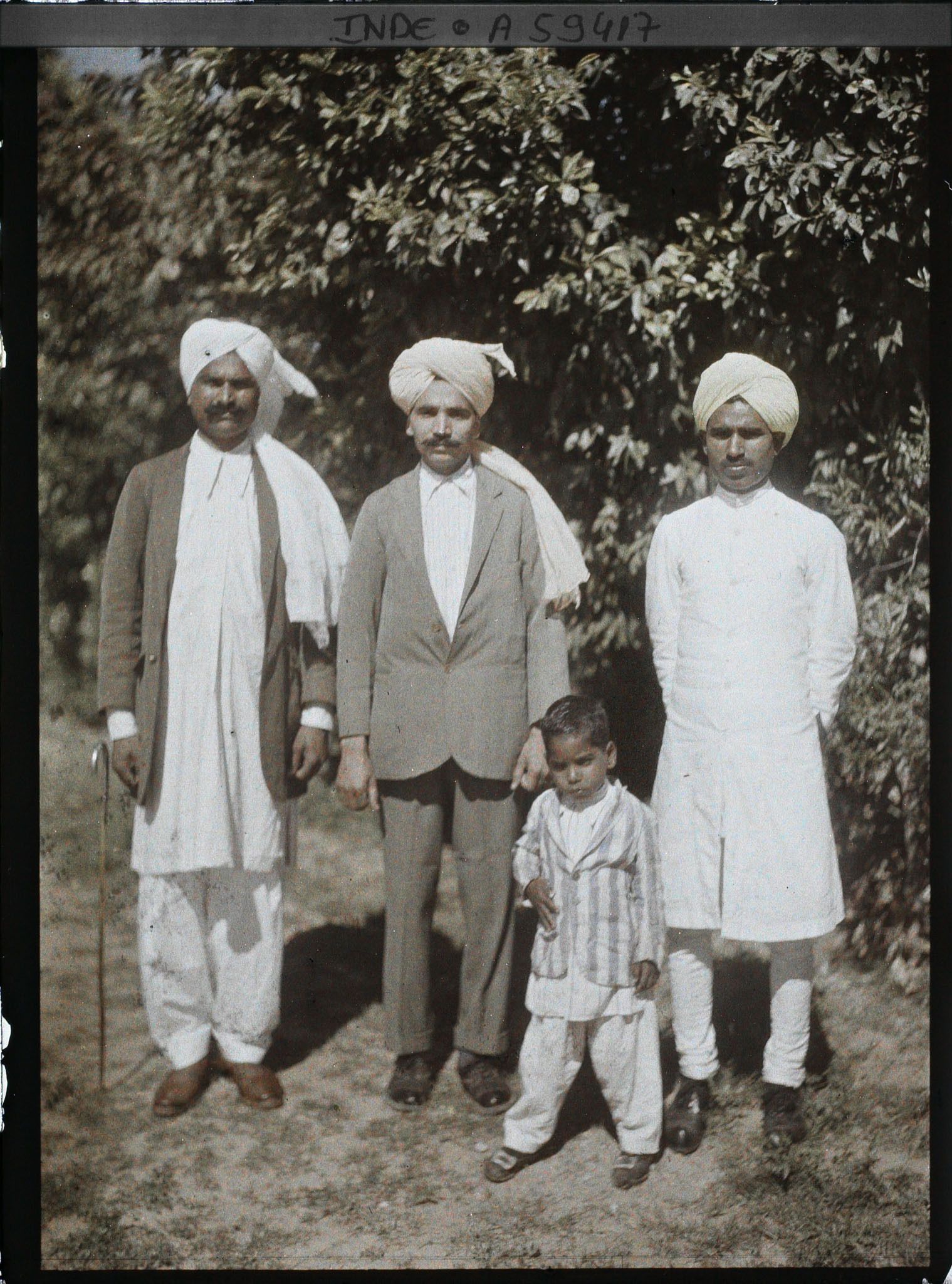 Image représentant Portrait d'hommes et enfant du Pendjab