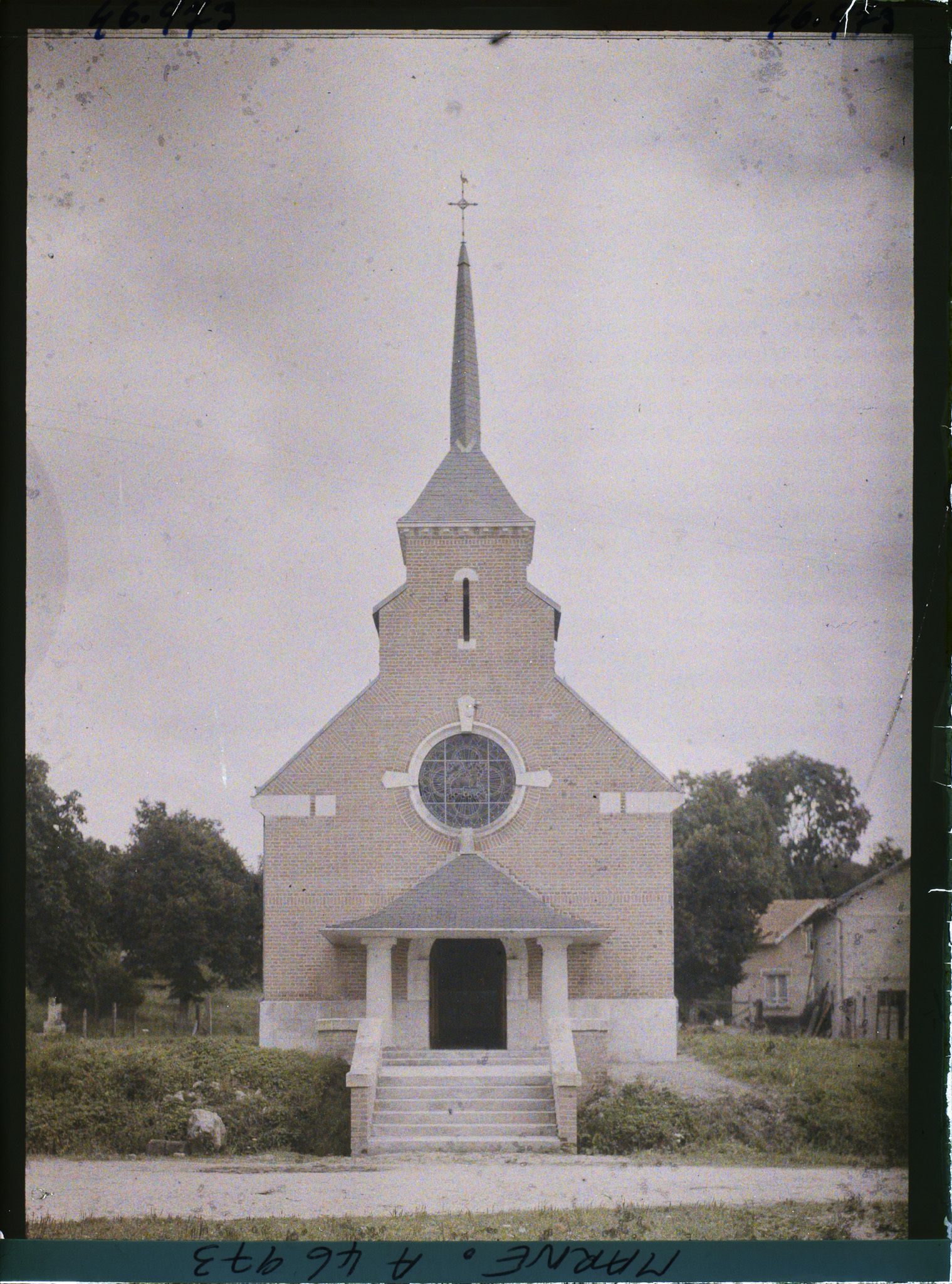 Image représentant France, La Harazée Marne (60 h), L'Eglise reconstruite