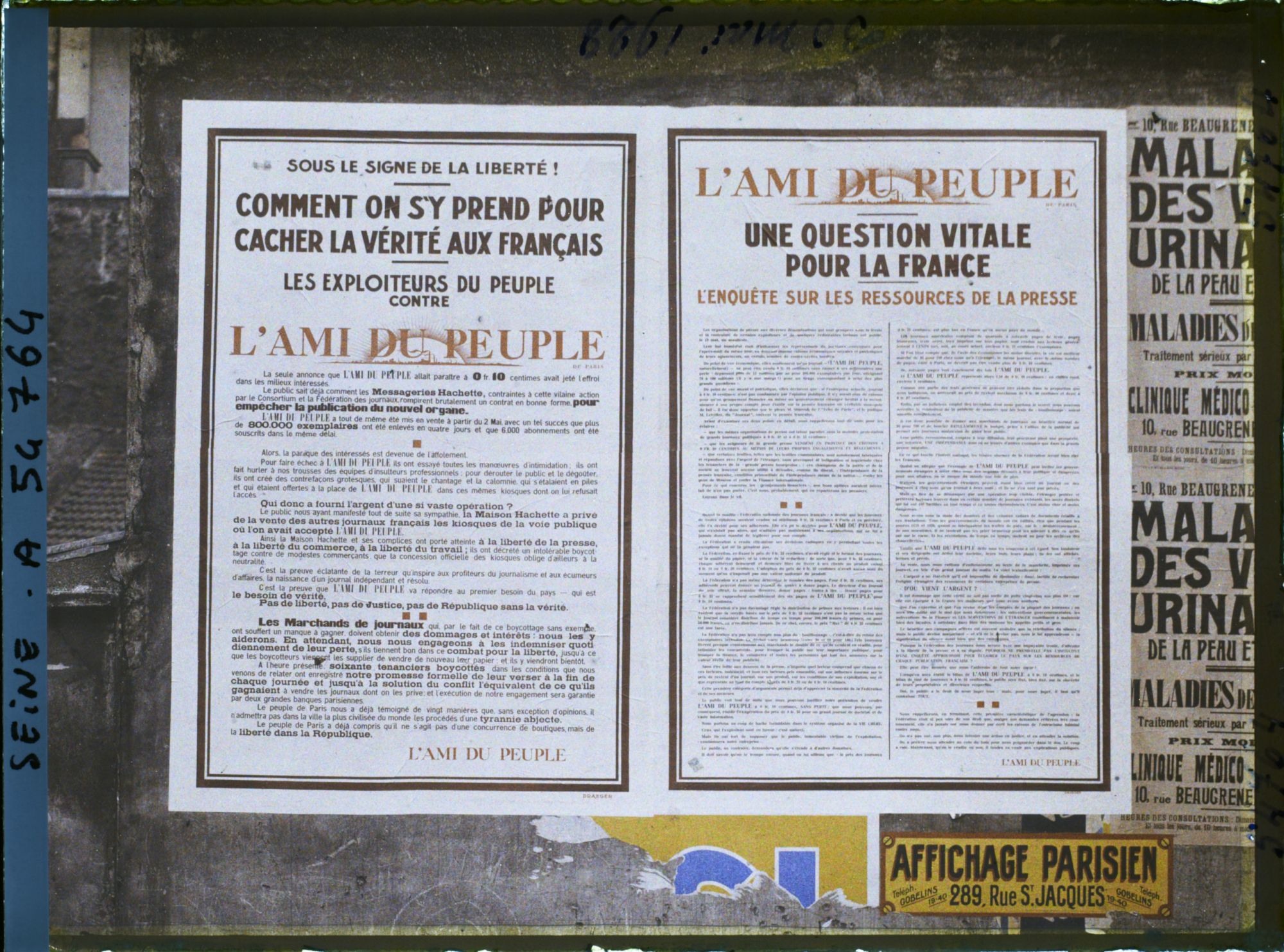 Image représentant Affiche du quotidien " l'Ami du Peuple "