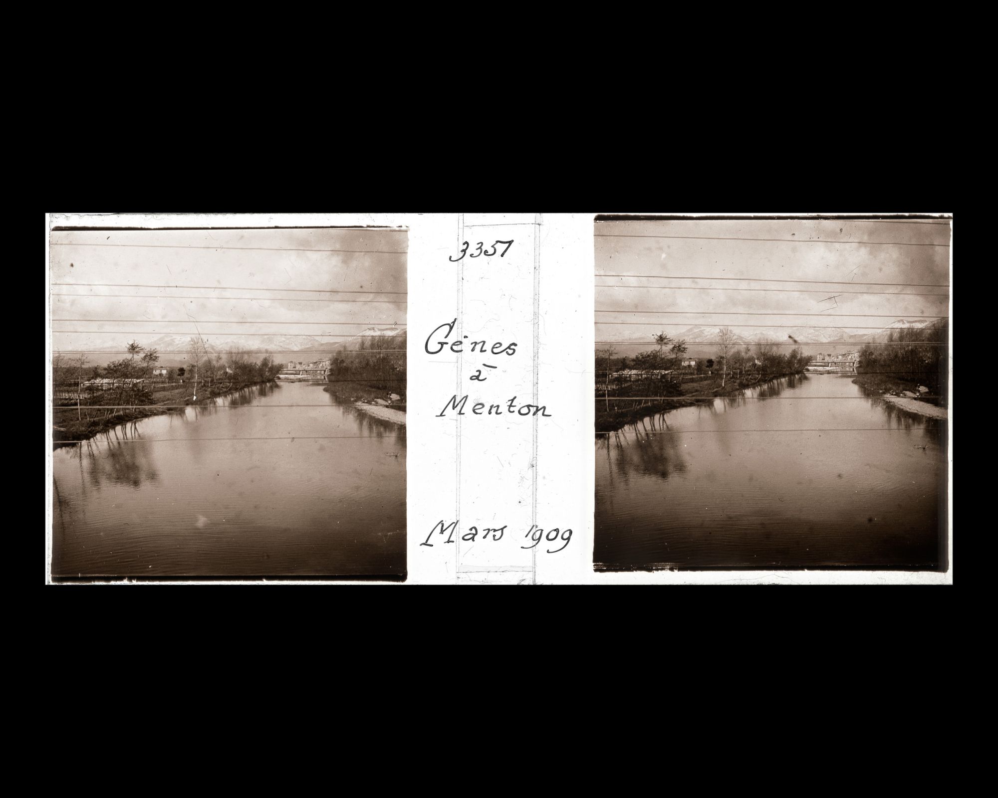 Image représentant Le fleuve Centa vu du train