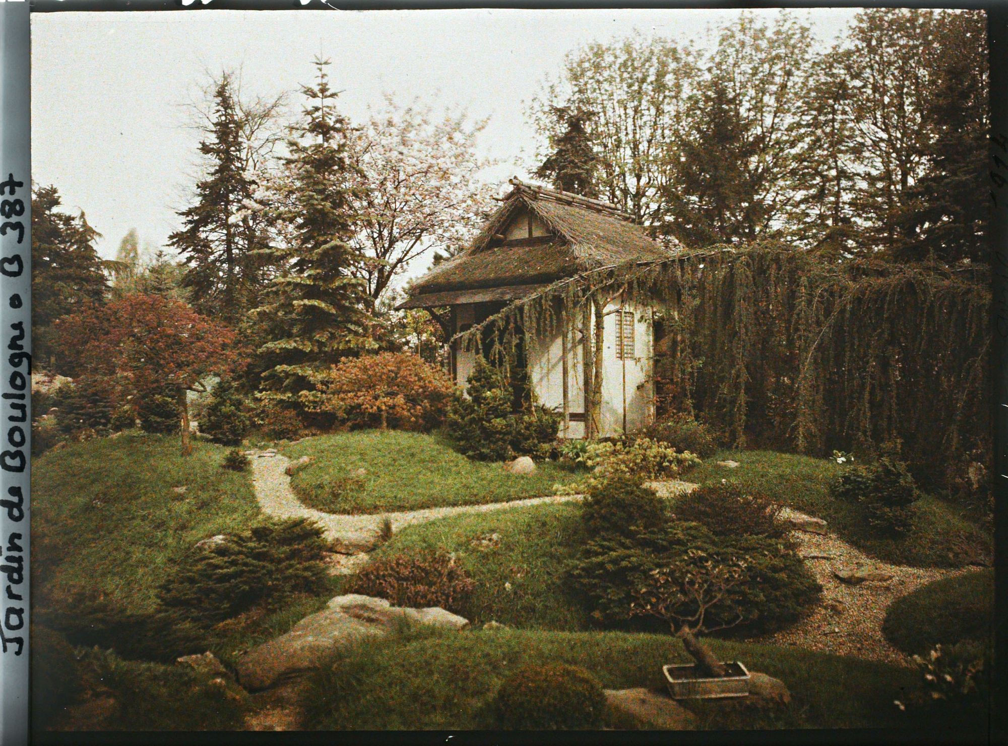 Image représentant Coin de jardin du " village japonais ", face à la maison de thé