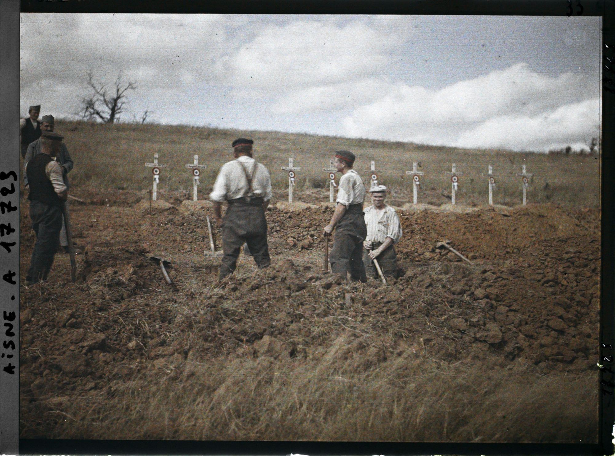 Image représentant Prisonniers Allemands creusant des tombes