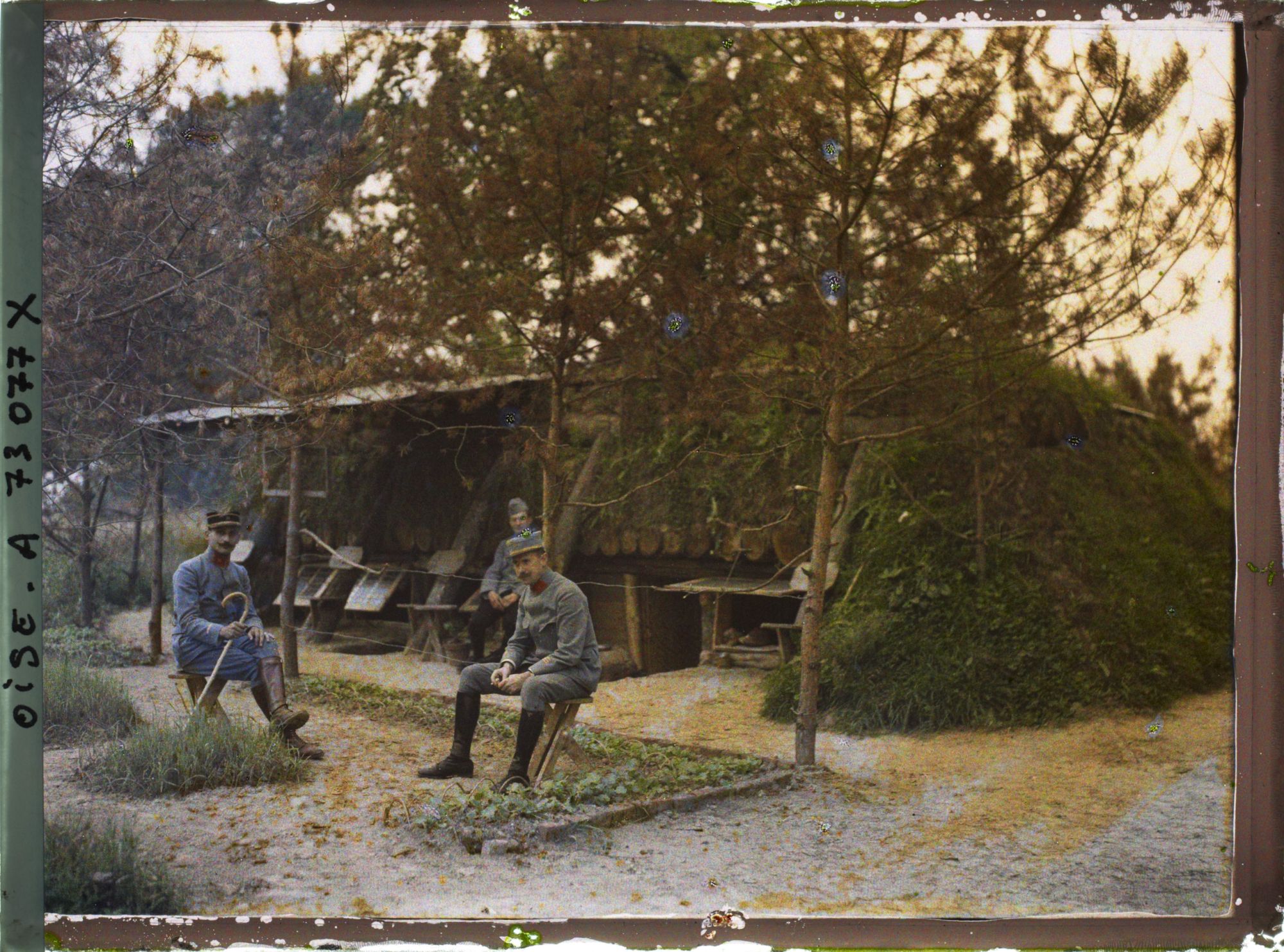 Image représentant Cagna des officiers de la première batterie du 16e d'artillerie
