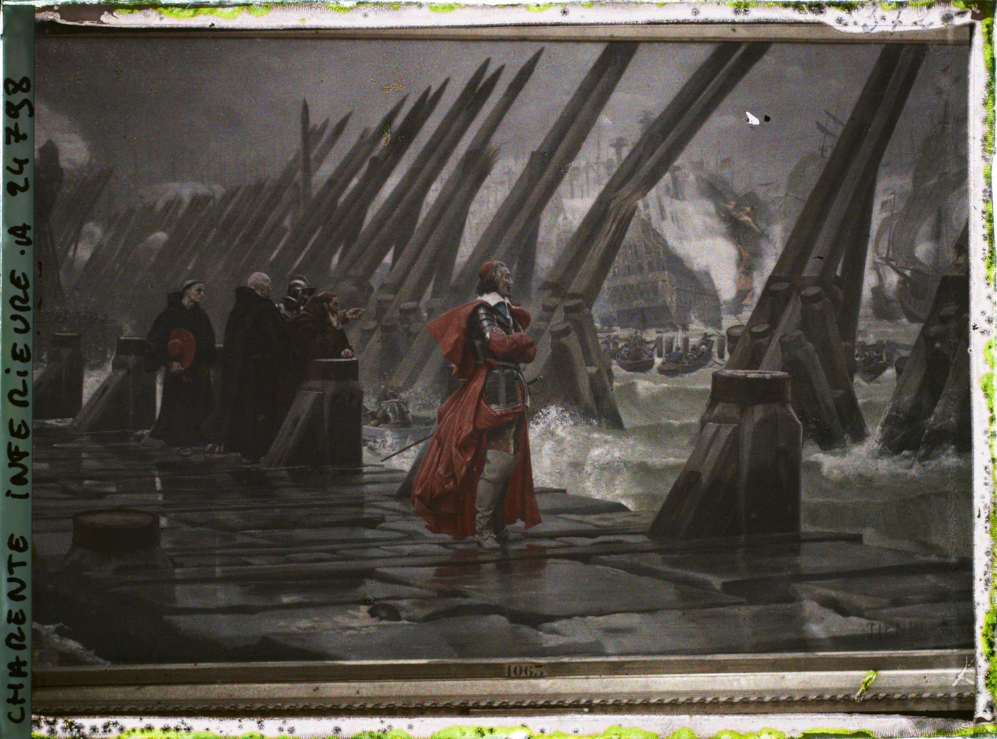 Image représentant Richelieu sur la digue de La Rochelle, tableau d'Henri -Paul Motte, Musée d'Orbigny-Bernon