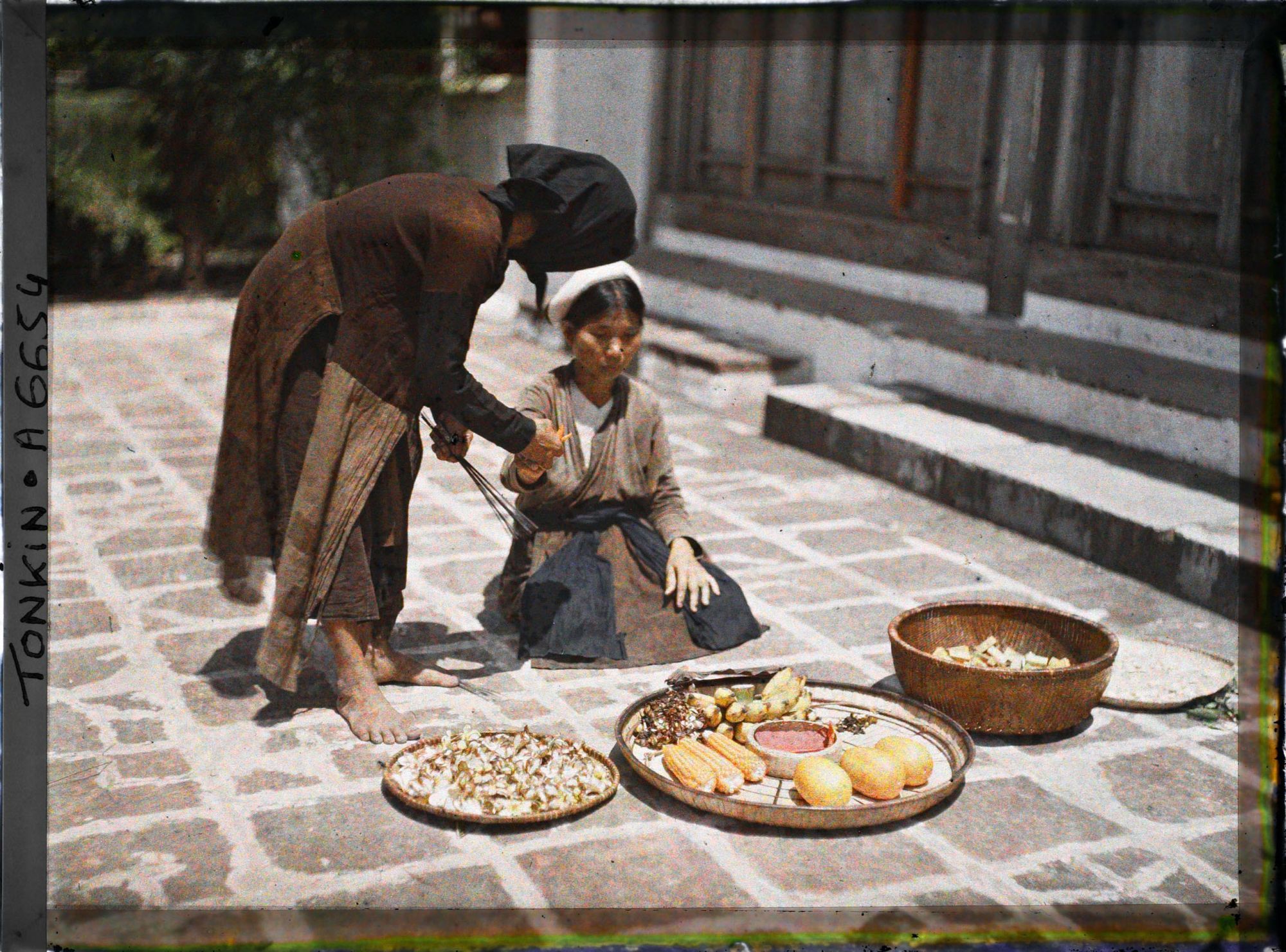 Image représentant Une marchande de légumes