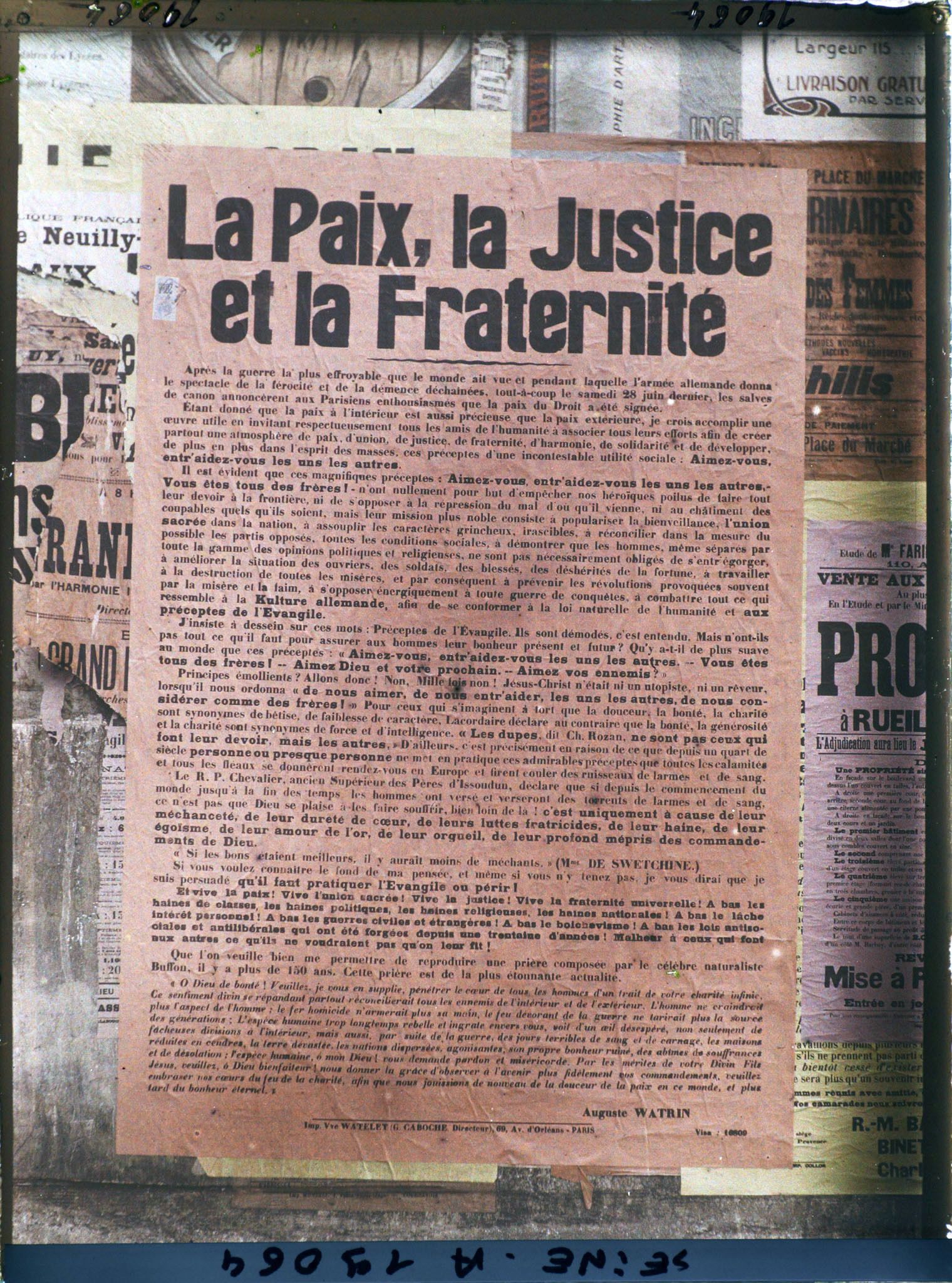 Image représentant Affiche pour les élections législatives de novembre 1919