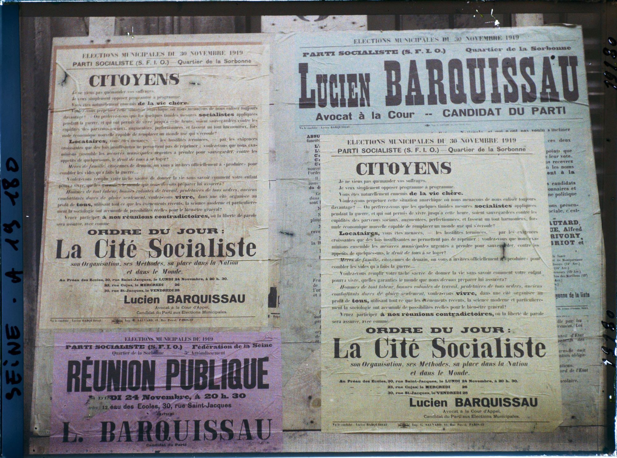 Image représentant Affiches pour les élections municipales du quartier de la Sorbonne
