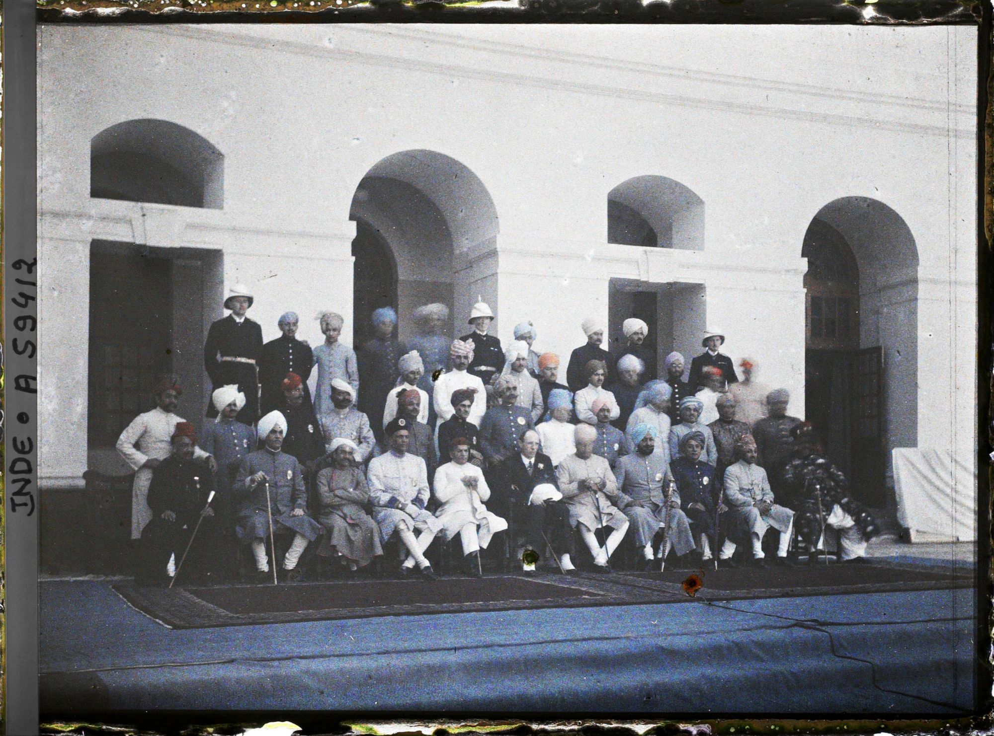 Image représentant Portrait de groupe lors d'une réception au parlement de New-Delhi