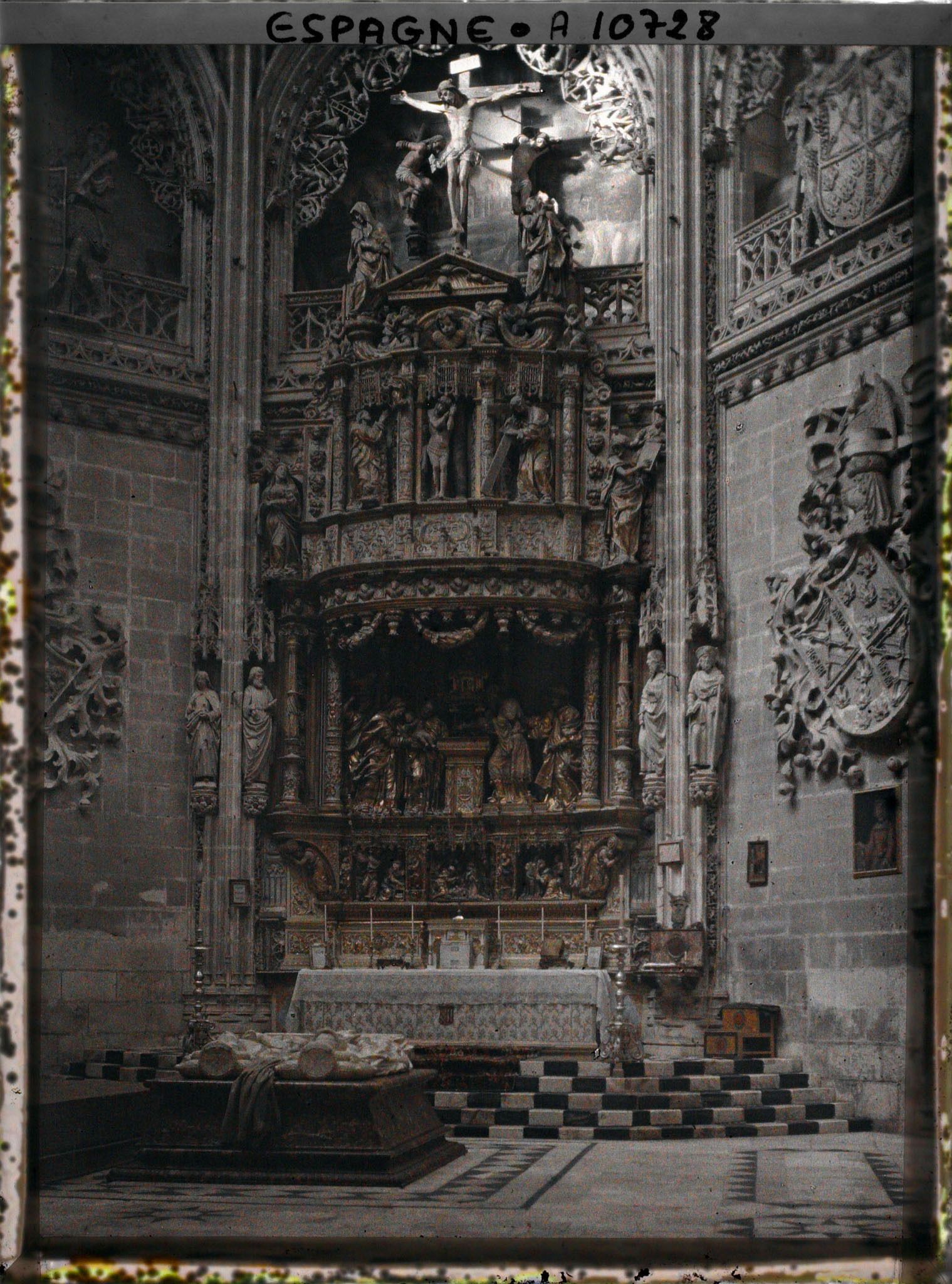 Image représentant Espagne, Burgos, Dans la Cathédrale , la Chapelle du Connétable avec son retable Central