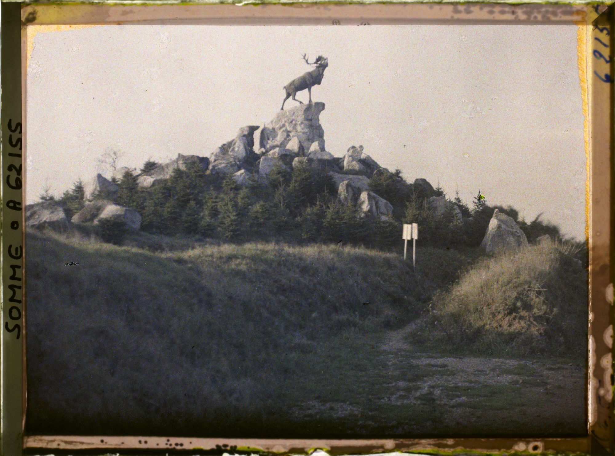Image représentant Somme, Beaumont-Hamel, Le Carigou, monument élevé à la mémoire des Terre-Neuviens (ce monumt est constitué de Rochers et de plantes ramenés de Terre-Neuve)