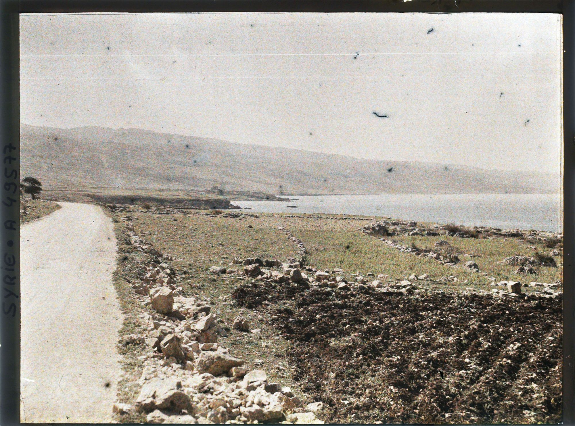 Image représentant Une route, probablement entre Tripoli et Beyrouth, non loin du Krak des Chevaliers