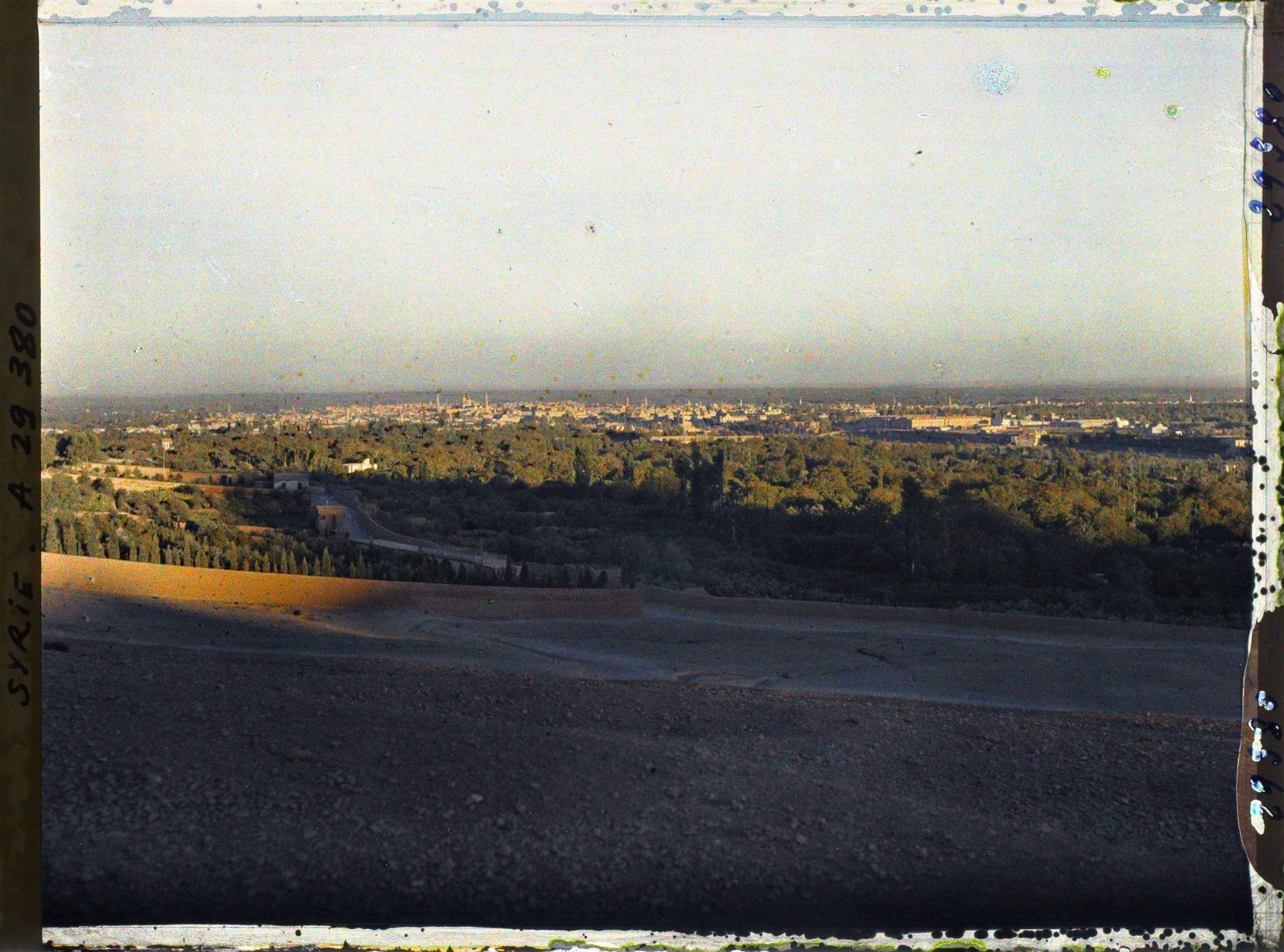 Image représentant Panorama vers Damas au coucher du soleil