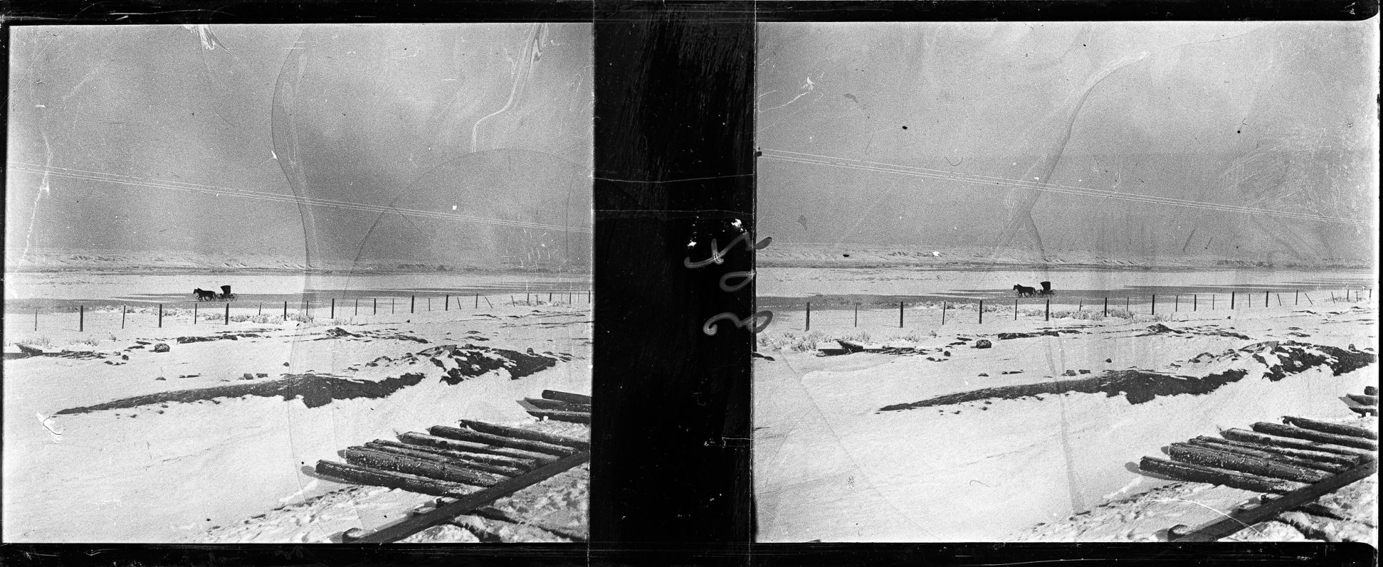 Image représentant Le paysage enneigé vu du train