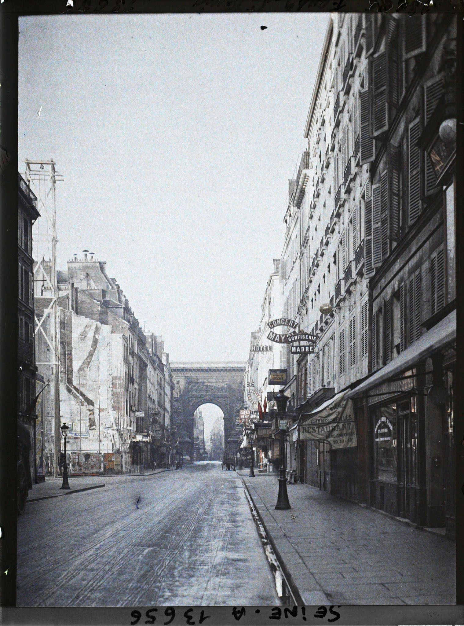 Image représentant La rue du Faubourg Saint-Denis et la porte Saint-Denis