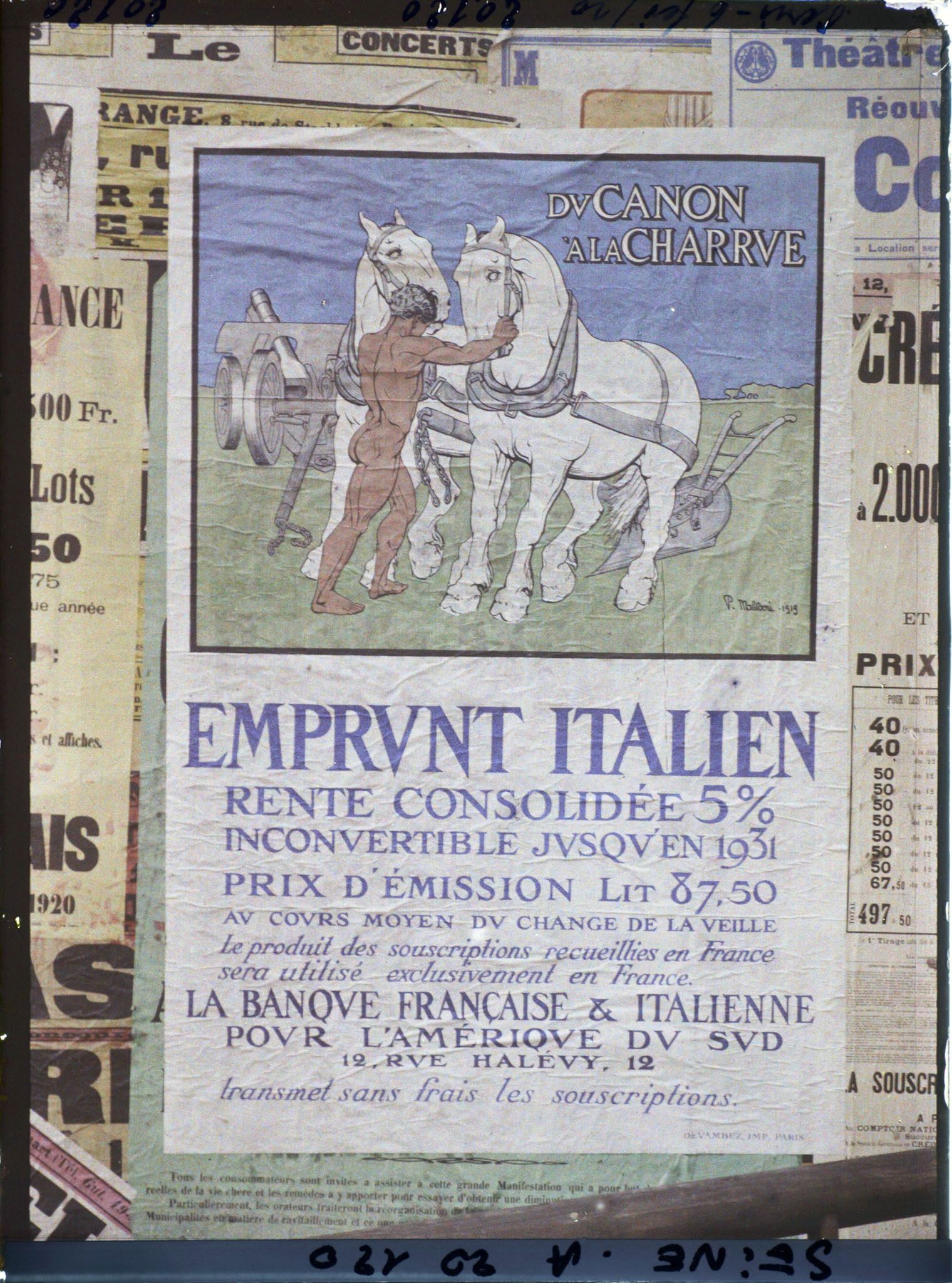 Image représentant Affiche de l'emprunt italien