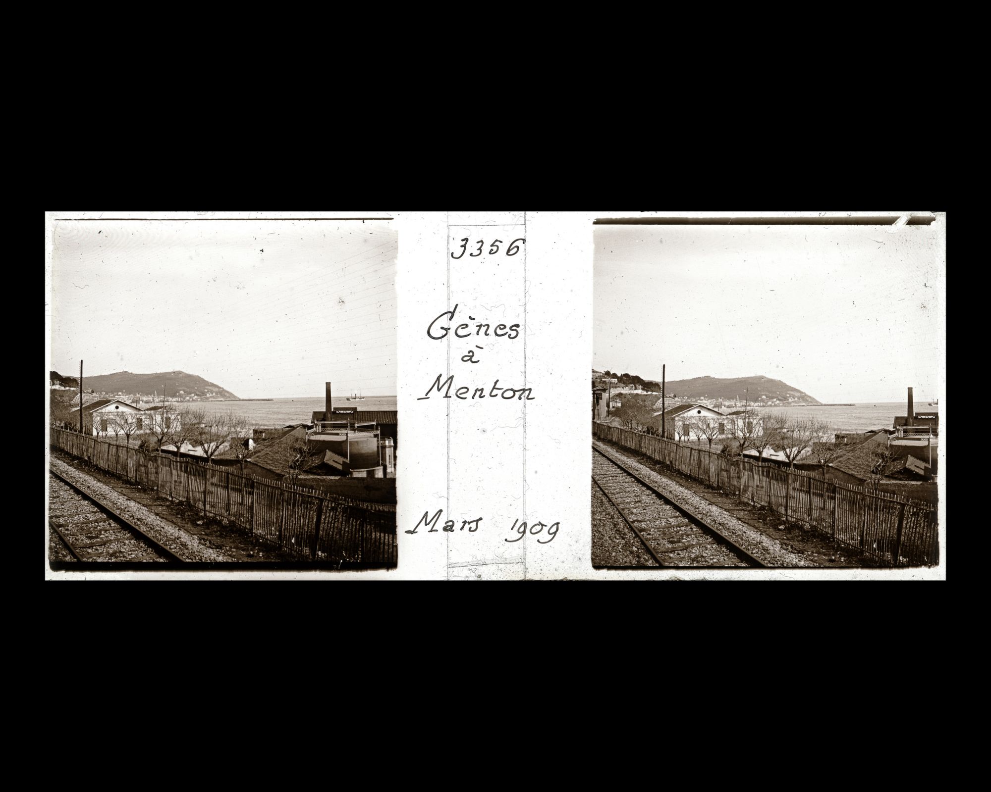 Image représentant Une baie vue du train, probablement Imperia