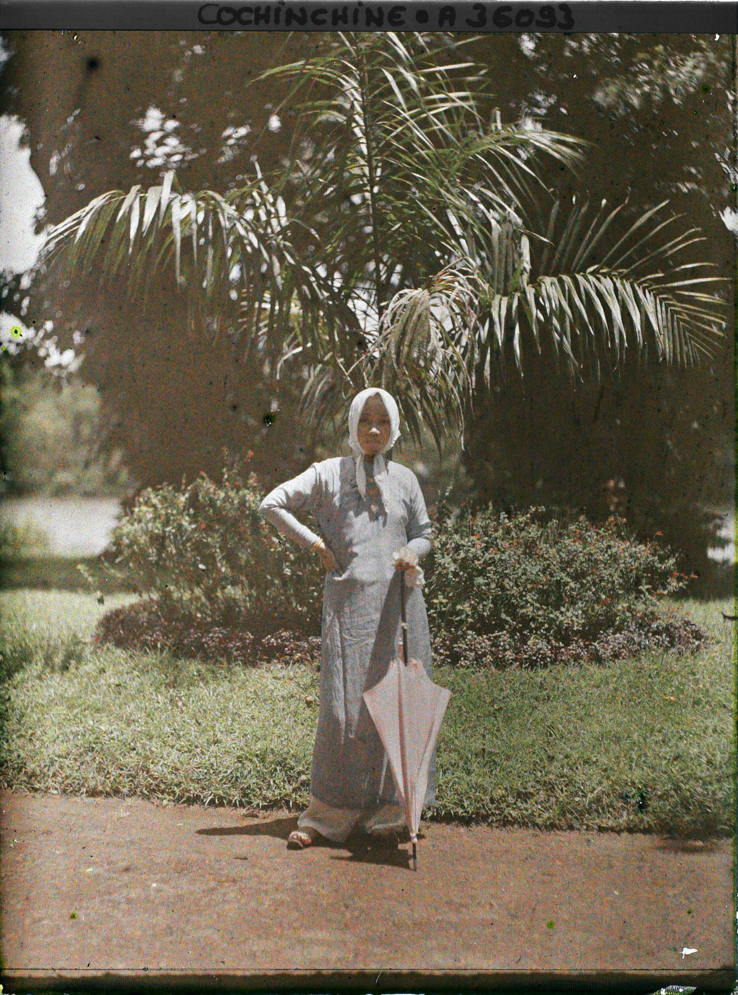 Image représentant Jeune femme dans le jardin botanique