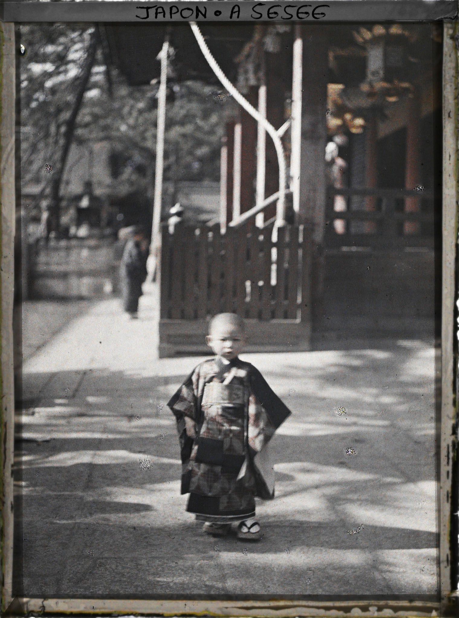 Image représentant Garçonnet de trois ans à la fête des enfants Shichi-go-san (" sept-cinq-trois ") au sanctuaire Yasaka-jinja