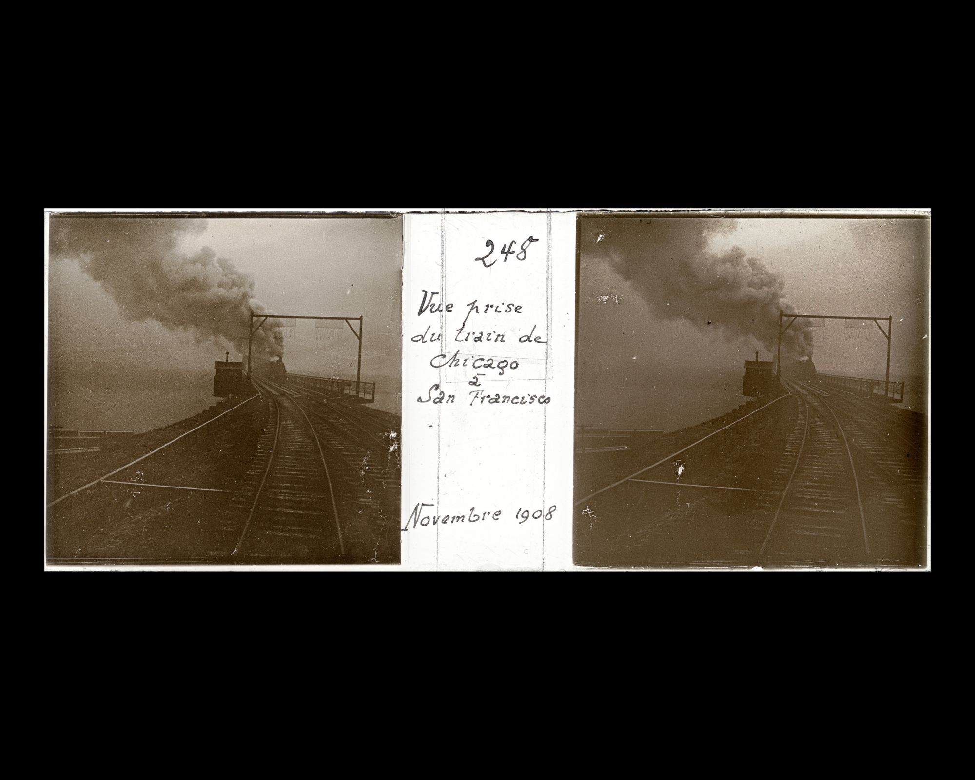 Image représentant Vue prise du train, peut-être près du Grand lac salé