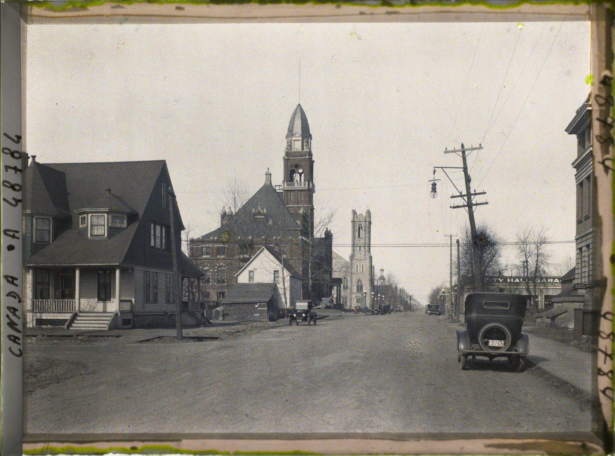 Image représentant Canada, Fort William, Donald Street, Eglise protestante et H. de Ville