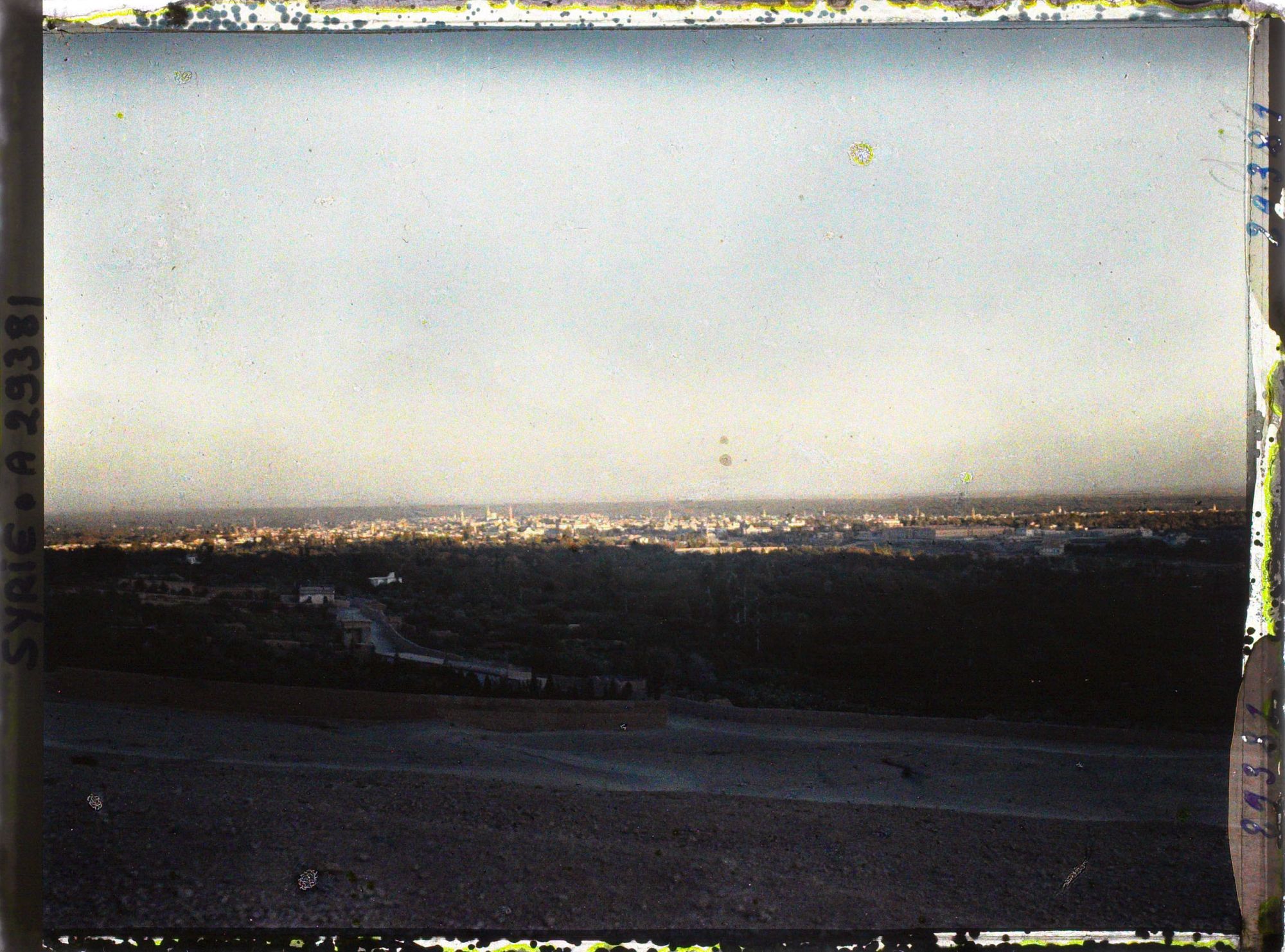 Image représentant Panorama vers Damas au coucher du soleil